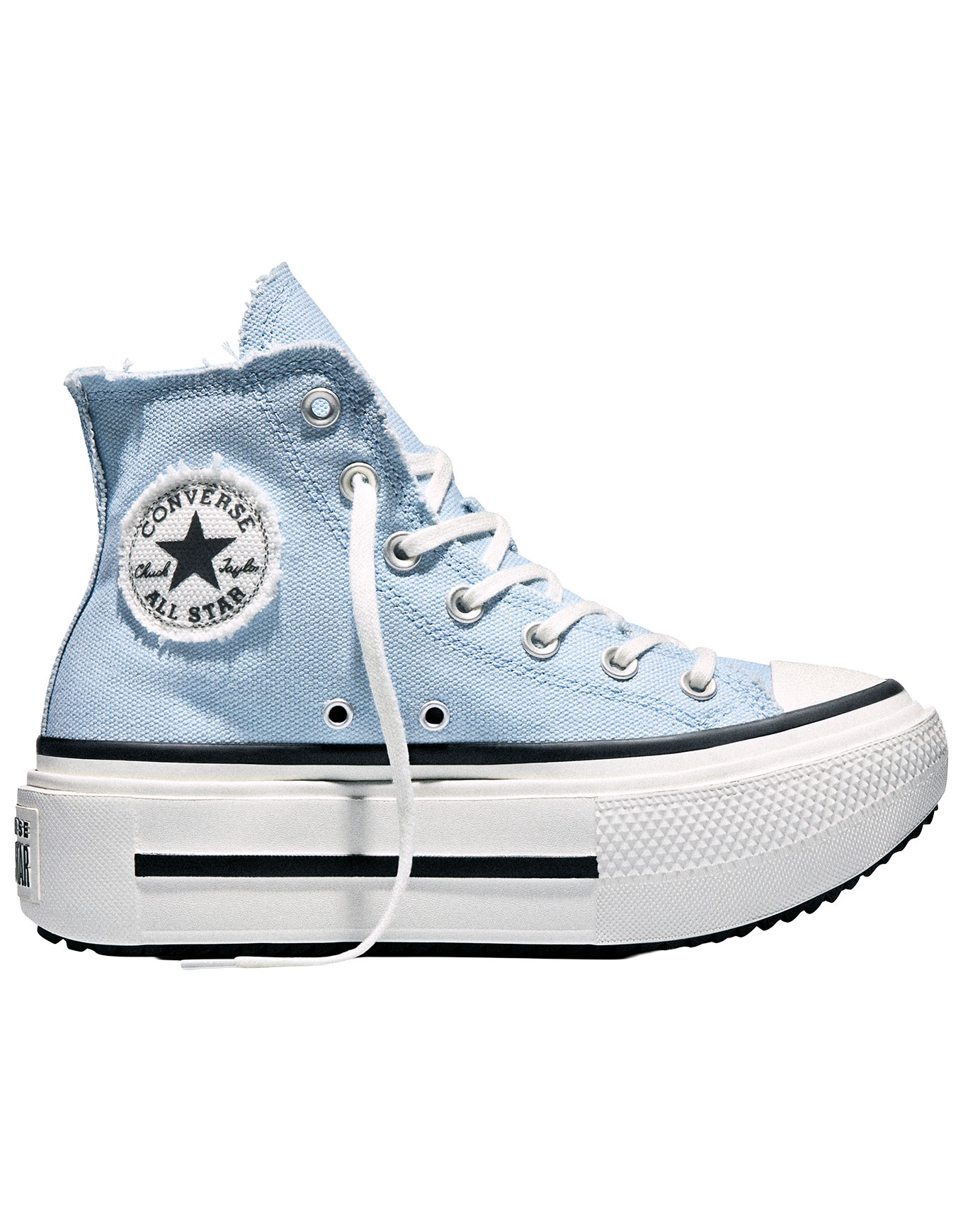 Sneakers montantes à semelle compensée - Chuck Taylor All Star Lift Double Stack High Clear Skies/White - Taille 39.5 - Bleu