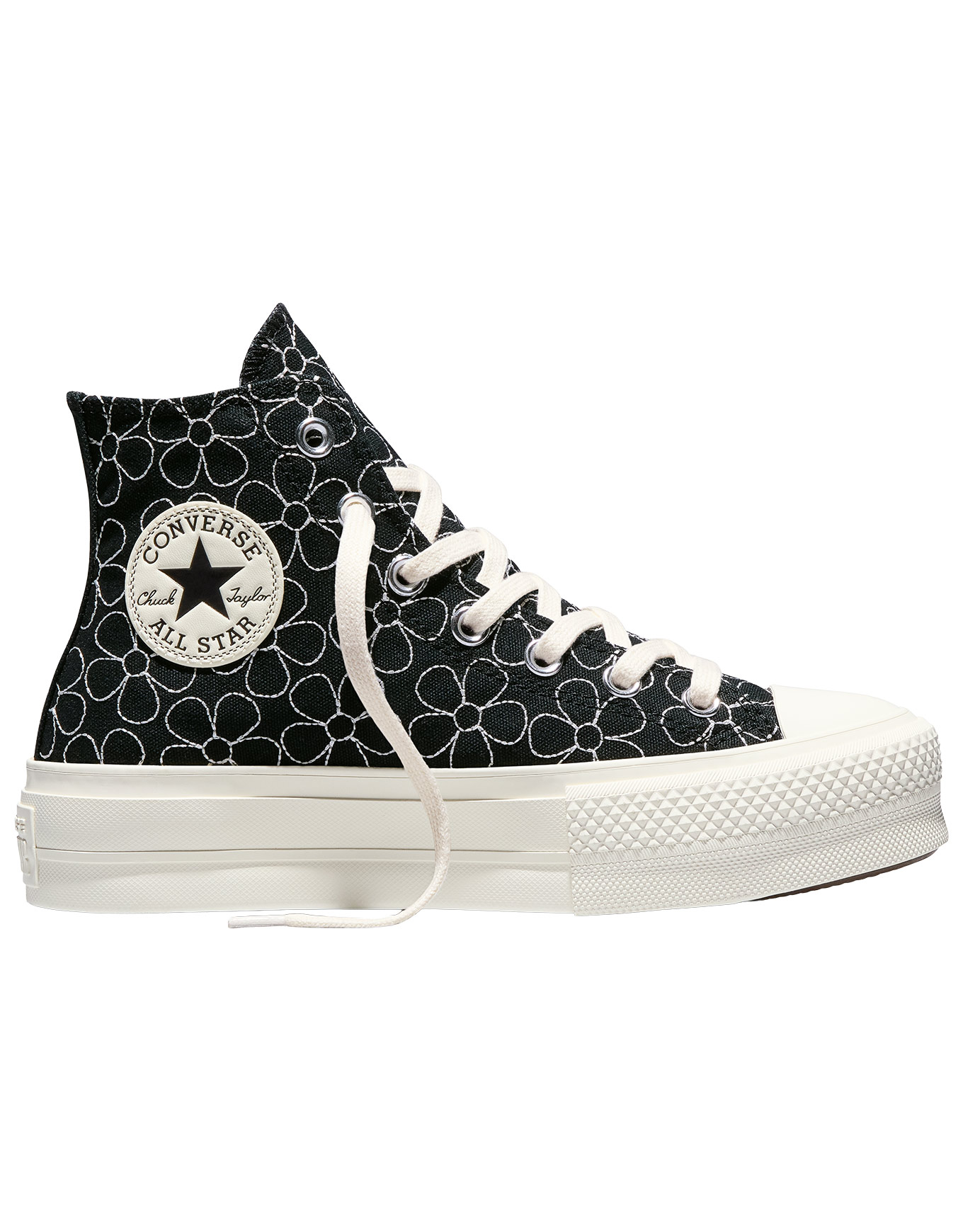 Sneakers montantes en toile - Chuck Taylor All Star Lift High Black/Egret/Egret - Taille 37 - Noir