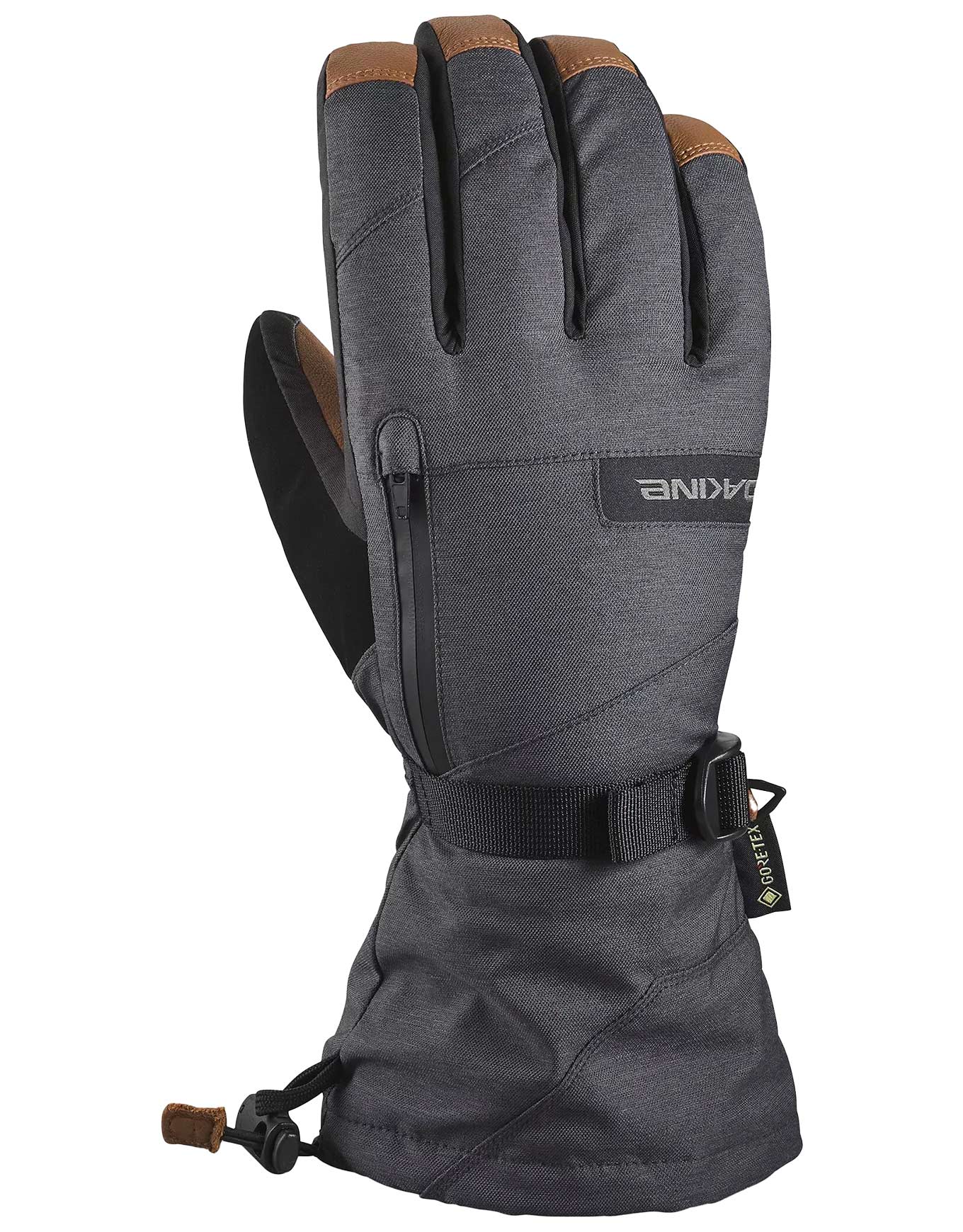 Skihandschuhe aus GORE-TEX® Leather Titan Gore-Tex Glove Carbon für Herren aus Leder Größe S Grau