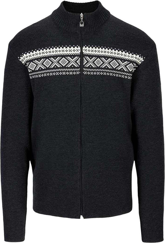 Gilet en laine mérinos - Dalestølen Jacket Dark Charcoal/Off White en Laine - Taille S - Noir