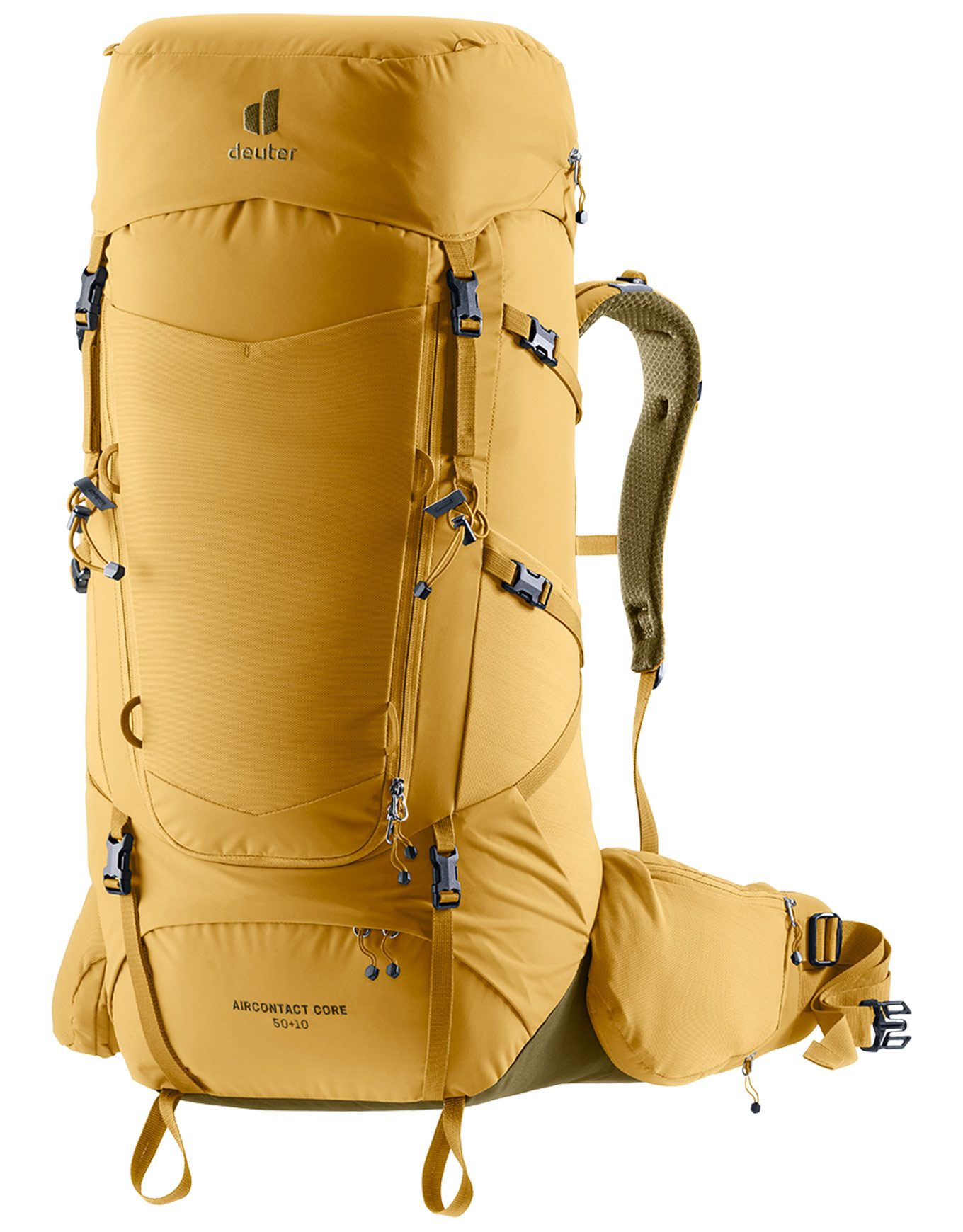 Sac de trekking - Aircontact Core 50+10 Savanna Nori en Nylon - Jaune