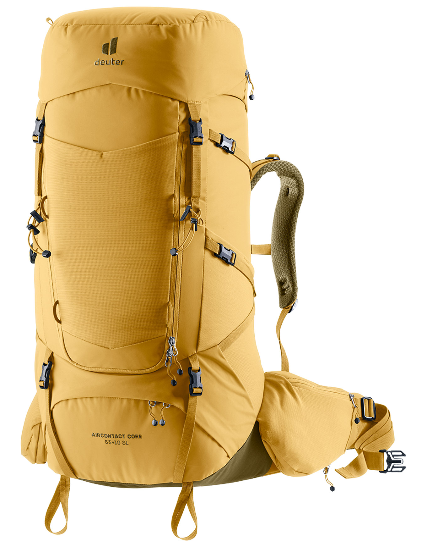 Sac à dos de trekking - Aircontact Core 55+10 SL Savanna Nori en Nylon - Jaune