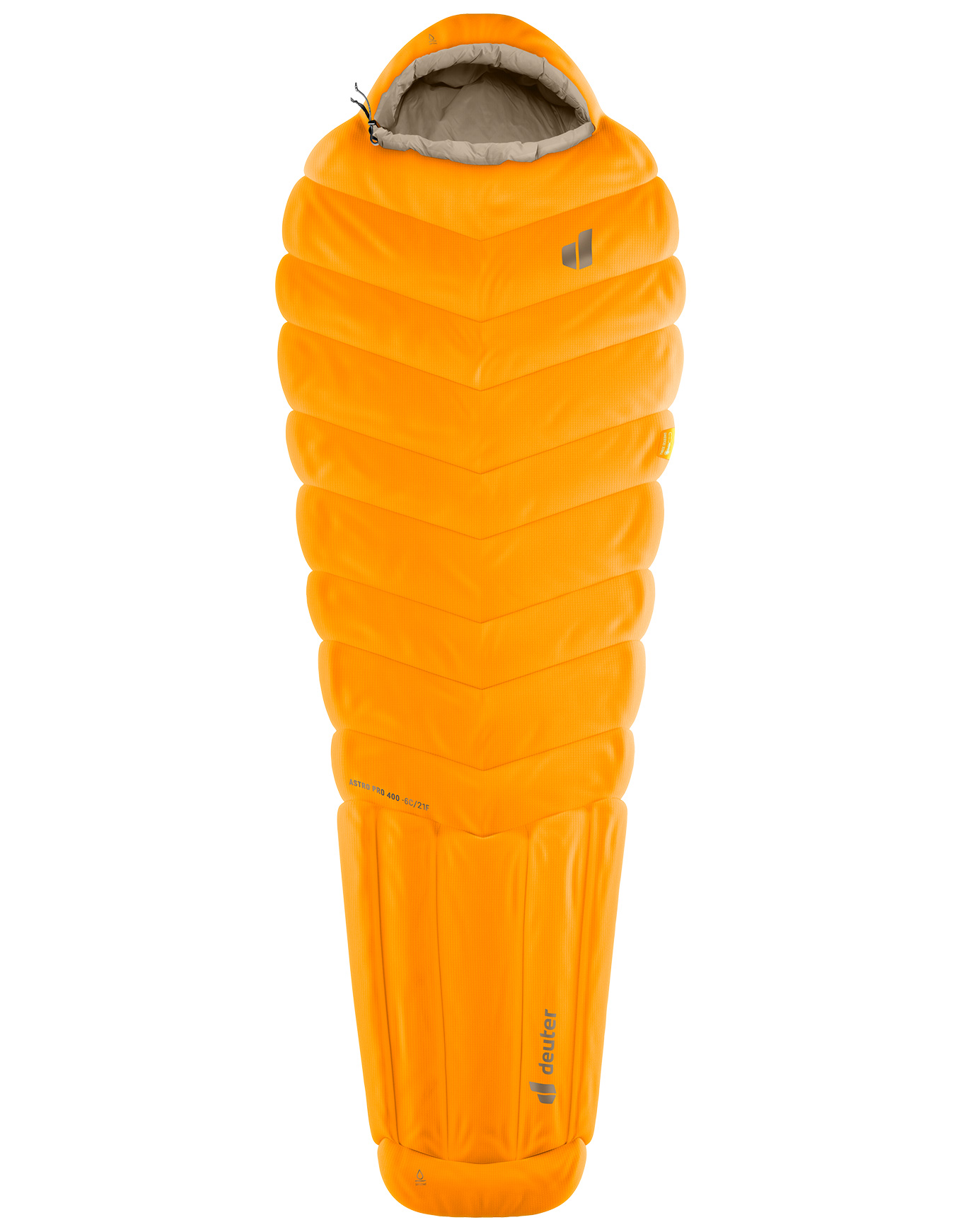 Sac de couchage de trekking - Astro Pro 400 -6C/21F Magma Titanium - Taille Gauche - Orange