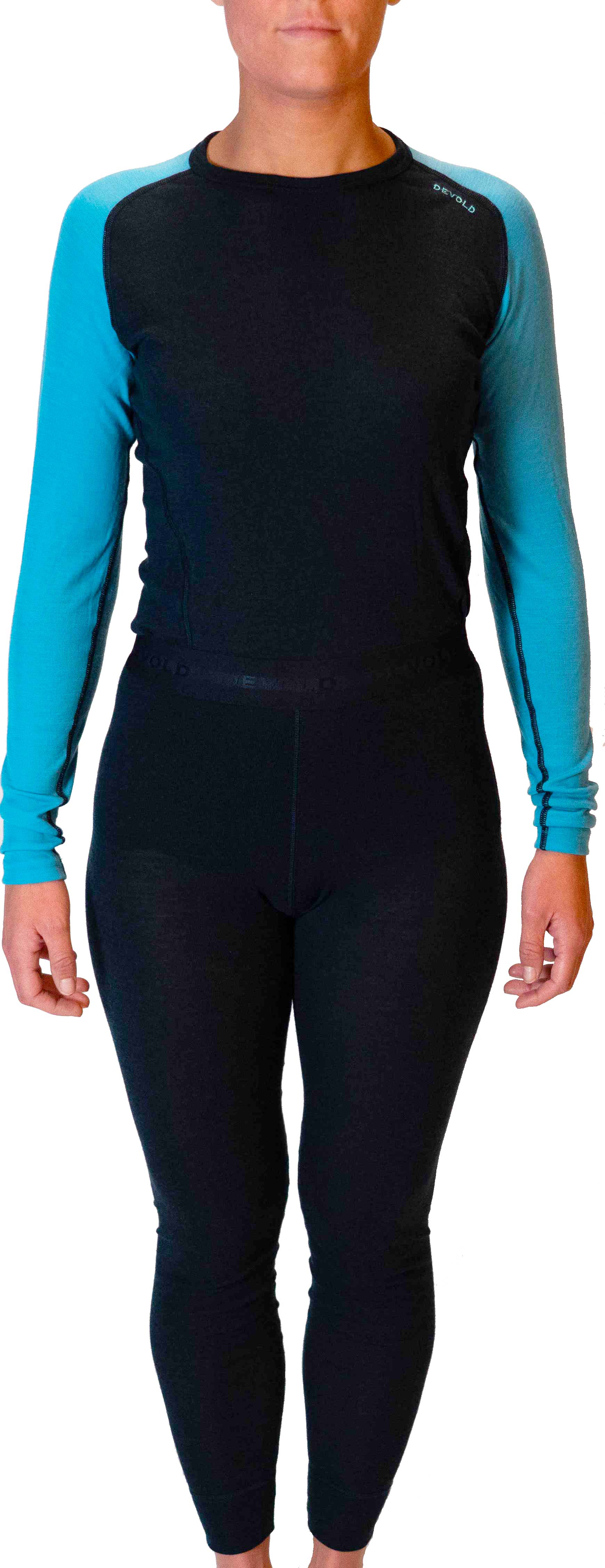 Set T-Shirt und Thermo-Strumpfhose aus Merinowolle Multi Sport Merino 190 Set W Ink/Skyblue für Damen aus Wolle Größe L Blau