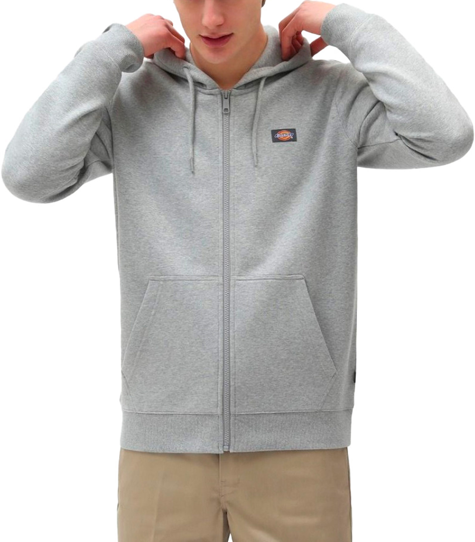 Sweat zippé à capuche - Oakport Zip Hoodie Heather Grey en Coton - Taille M - Gris