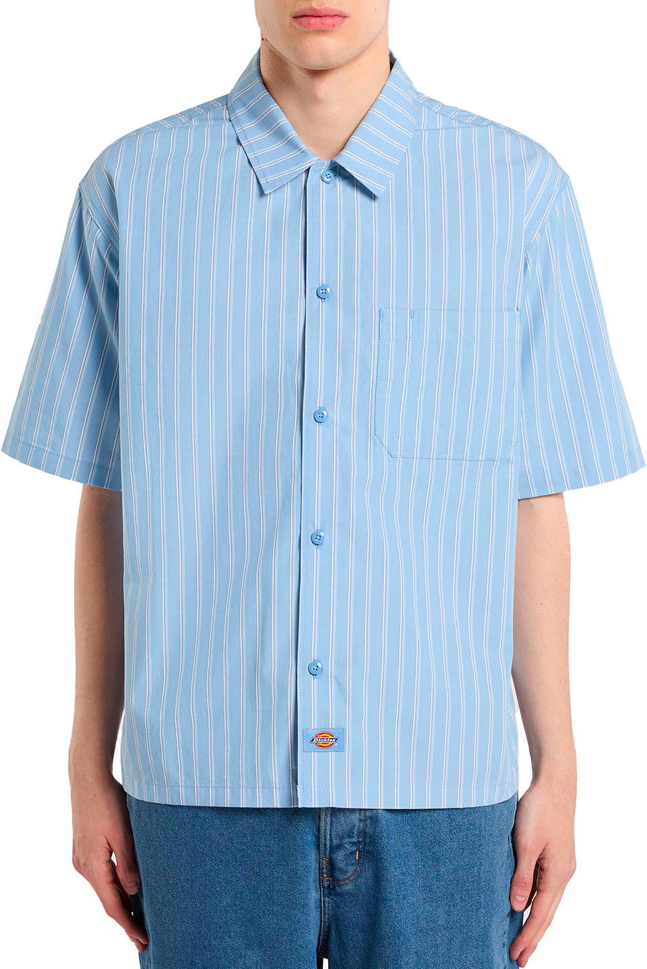 Chemise en coton - Venedocia Stripe Shirt SS EndleSS Sky en Coton - Taille M - Bleu
