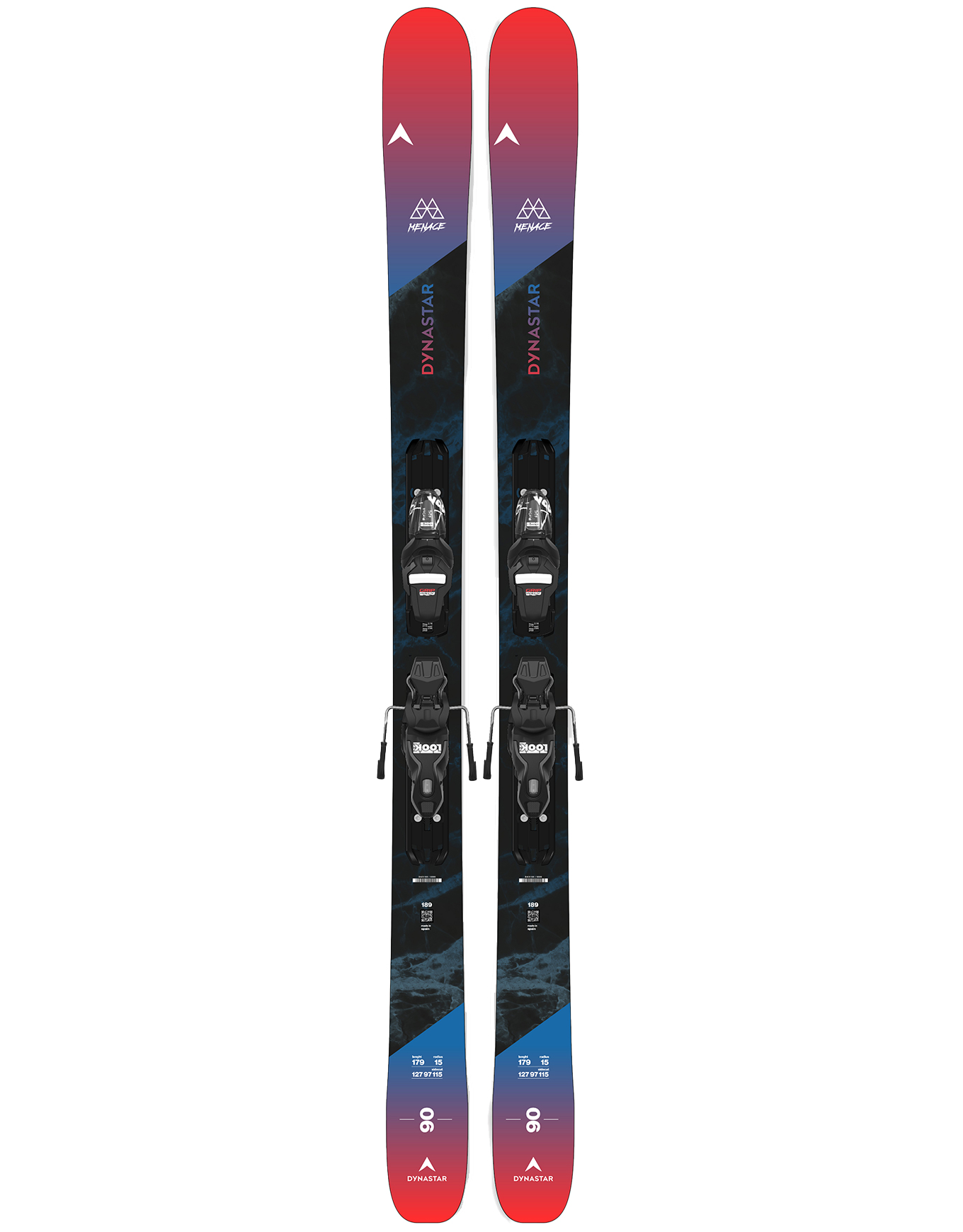 Ski Set inkl. Bdg. All-Mountain-Ski M-Menace 90 + Xp11 2025 für Herren aus Holz Größe 180 cm schwarz