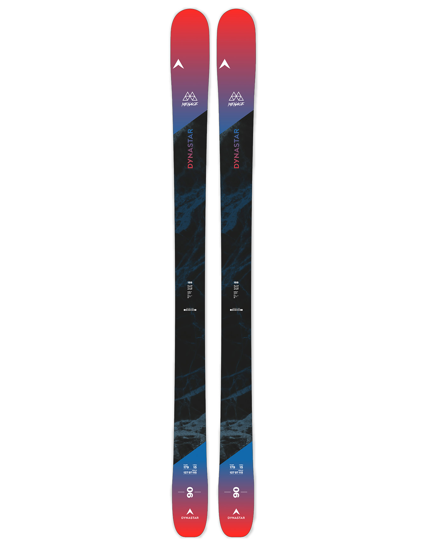 Freeride-Ski M-Menace 90 Open 2026 für Herren aus Holz Größe 150 cm Rot