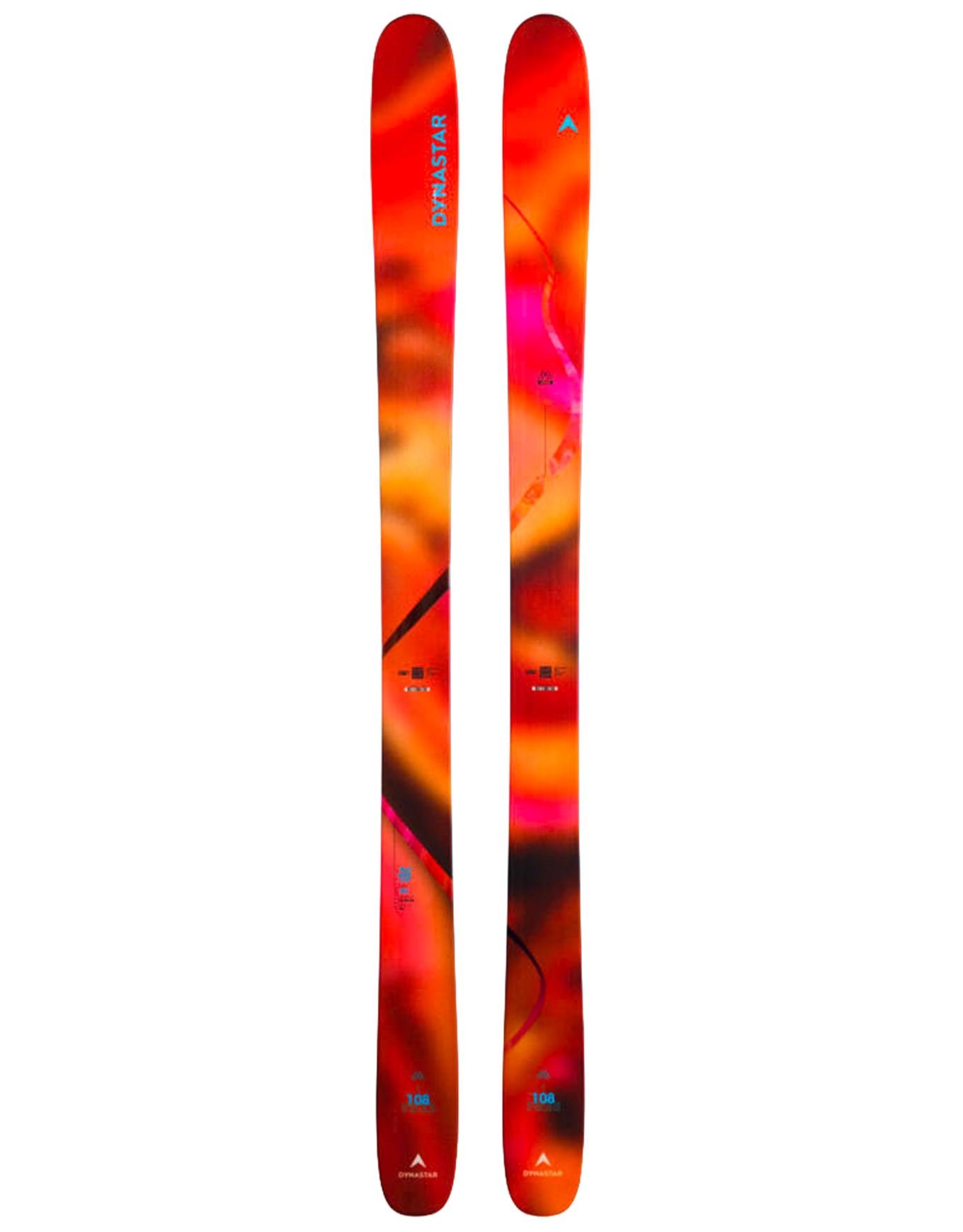 Skis freeride - M-Free 108 Open 2027 en Bois - Taille 185 cm - Rouge
