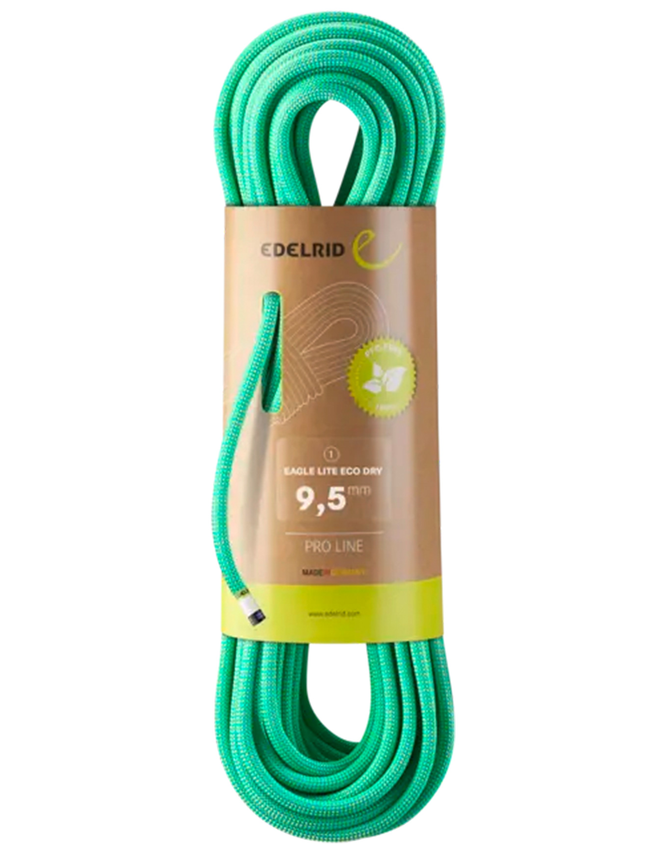 Corde d'escalade - Eagle Lite Eco Dry 9,5Mm Bright Green - Taille 50 m - Vert