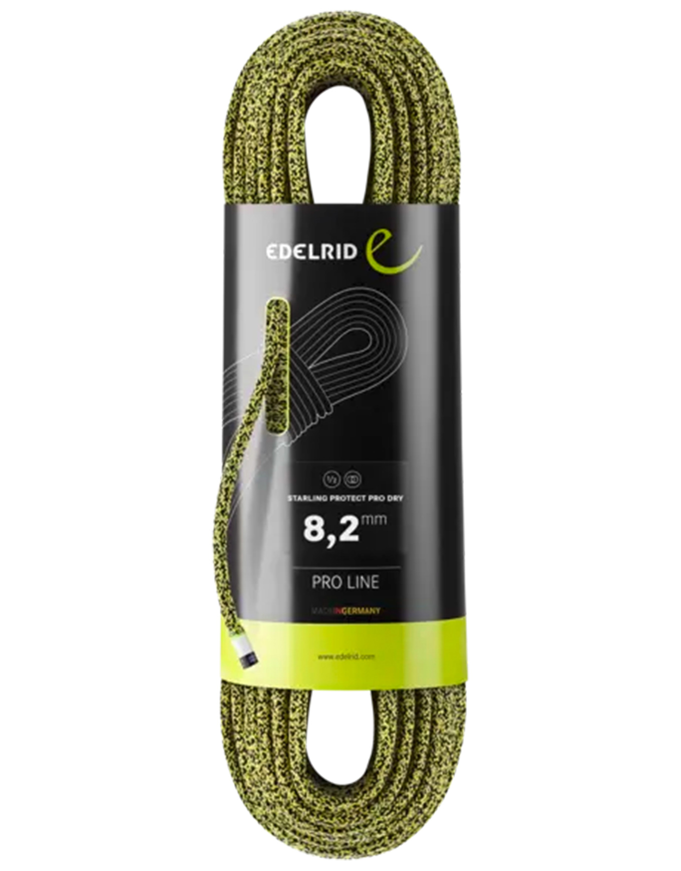 Corde multi-normes - Starling Protect Pro Dry 8,2mm Yellow - Taille 50 m - Jaune