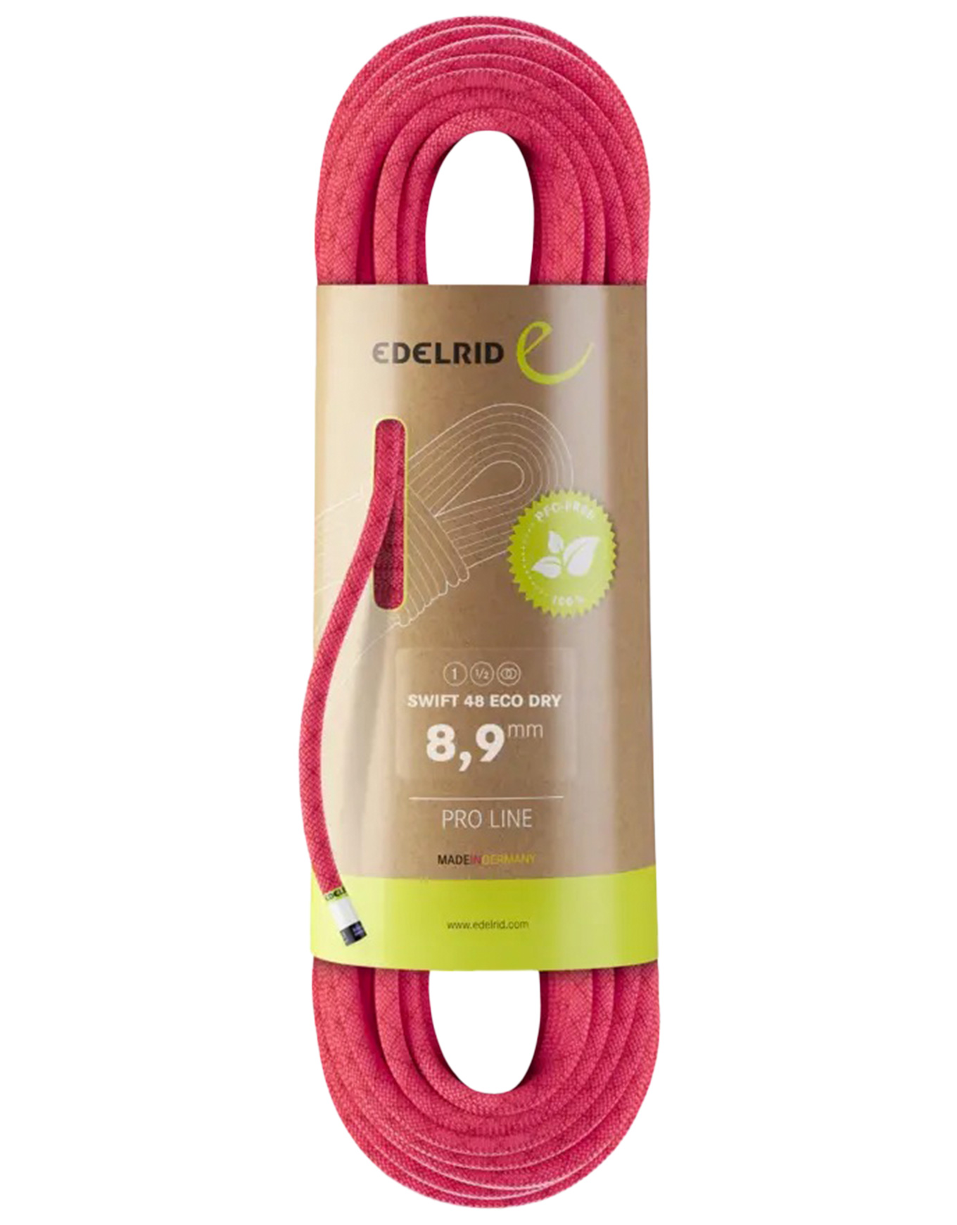 Corde d'escalade fine - Swift 48 Eco Dry 8,9Mm Pink - Taille 40 m - Rose