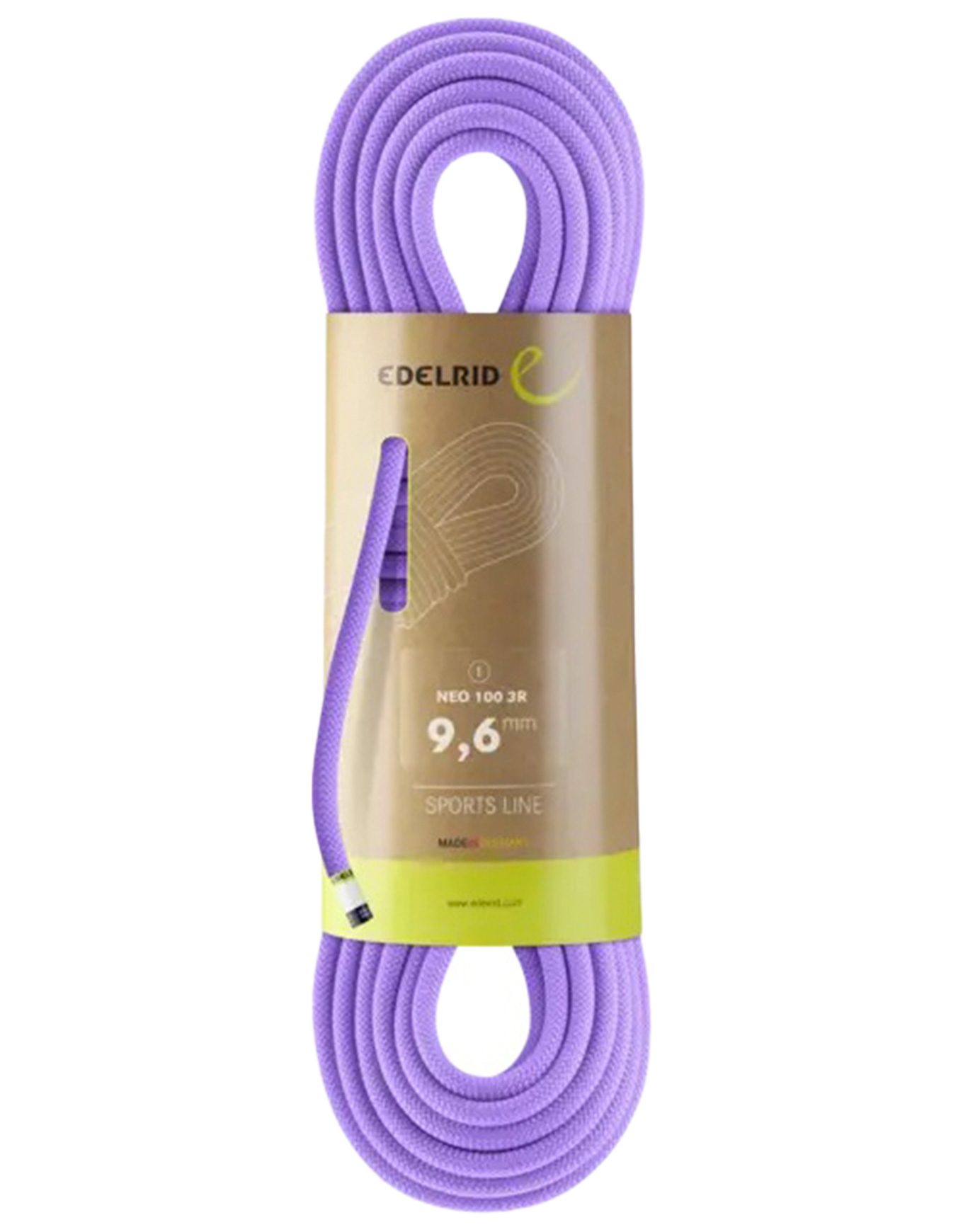 Corde d'escalade - Neo 100 3R 9,6Mm Lavender - Taille 60 m - Violet