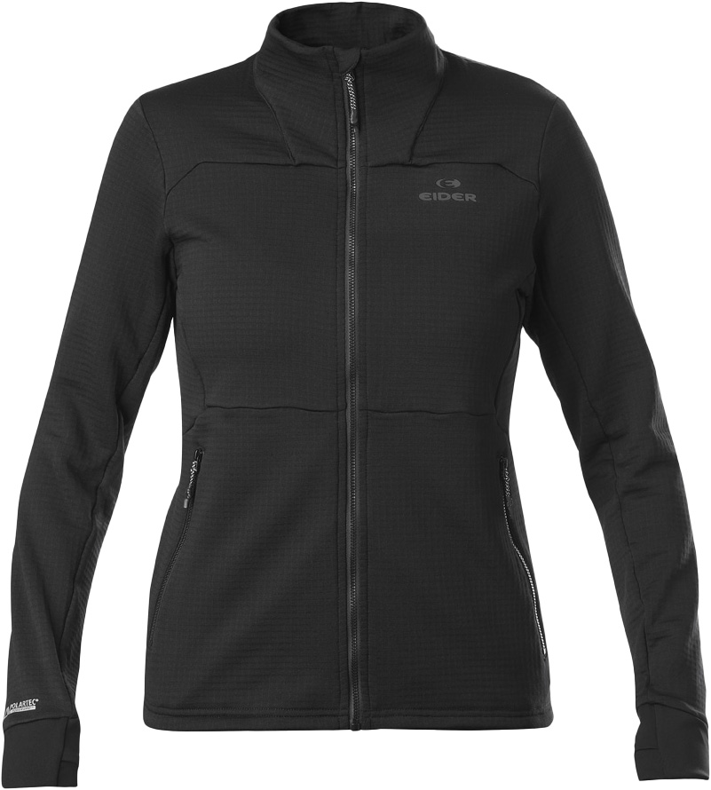 Polaire technique en Polartec® - W Thorens Polartec Powergrid Fleece Black - Taille M - Noir