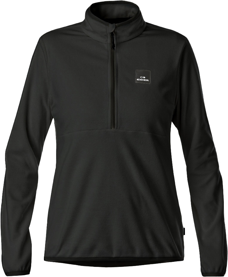 Leichtes Fleece W Peclet Fleece Light 1/4 Zip Black für Damen Größe M schwarz