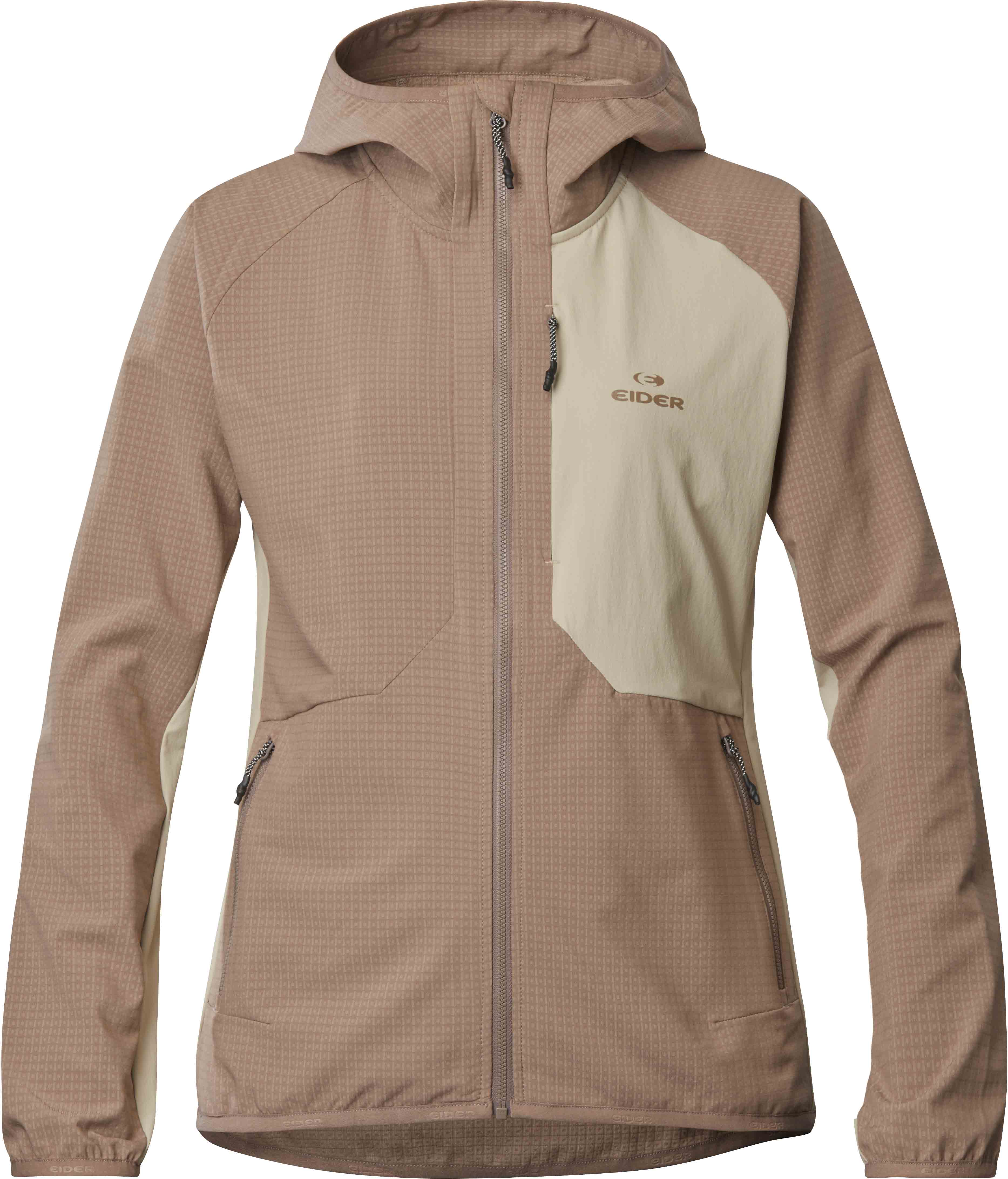 Veste de randonnée coupe-vent - W Serac Softshell Taupe en Softshell - Taille XL - Marron