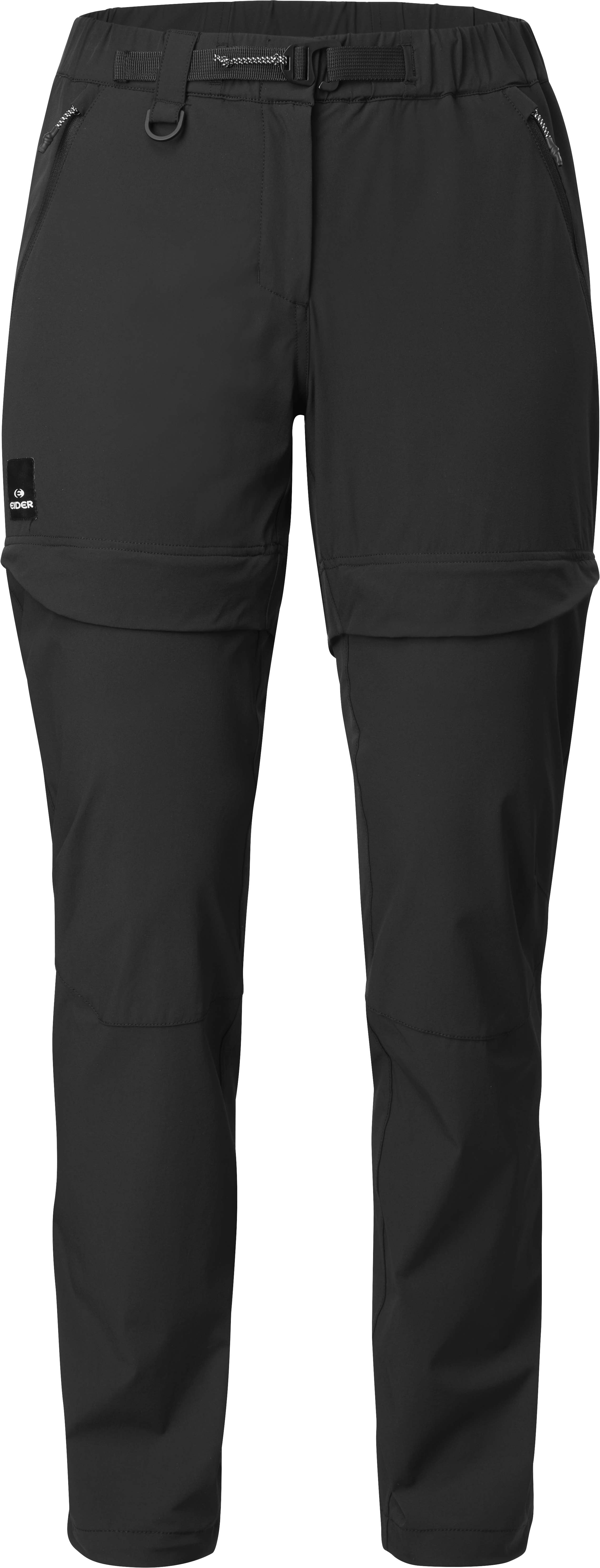 Pantalon de randonnée convertible en short - W Rove Zipoff Pant Black - Taille XL - Noir