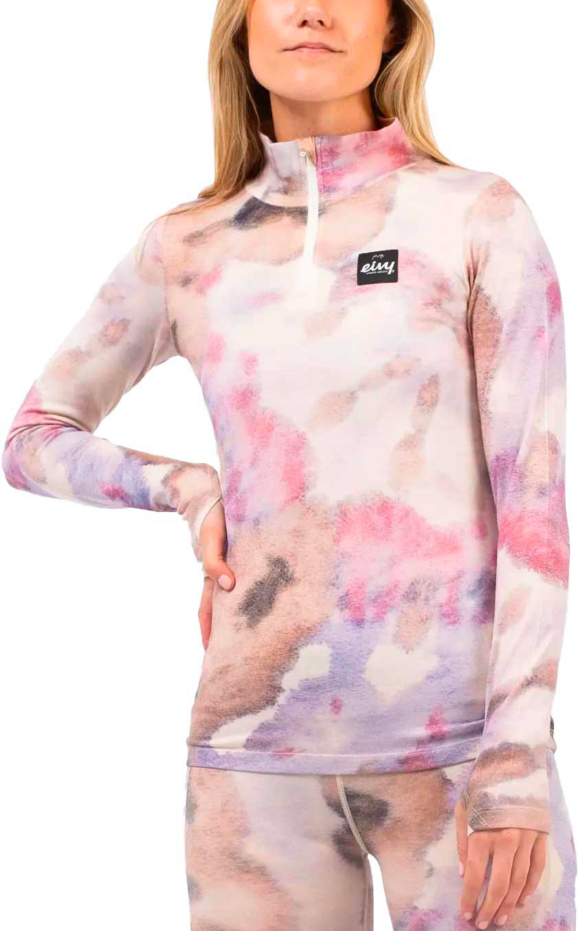 Technische Unterwäsche aus Merinowolle Journey Merino Wool Top Aquarelle für Damen aus Wolle Größe XS Rosa