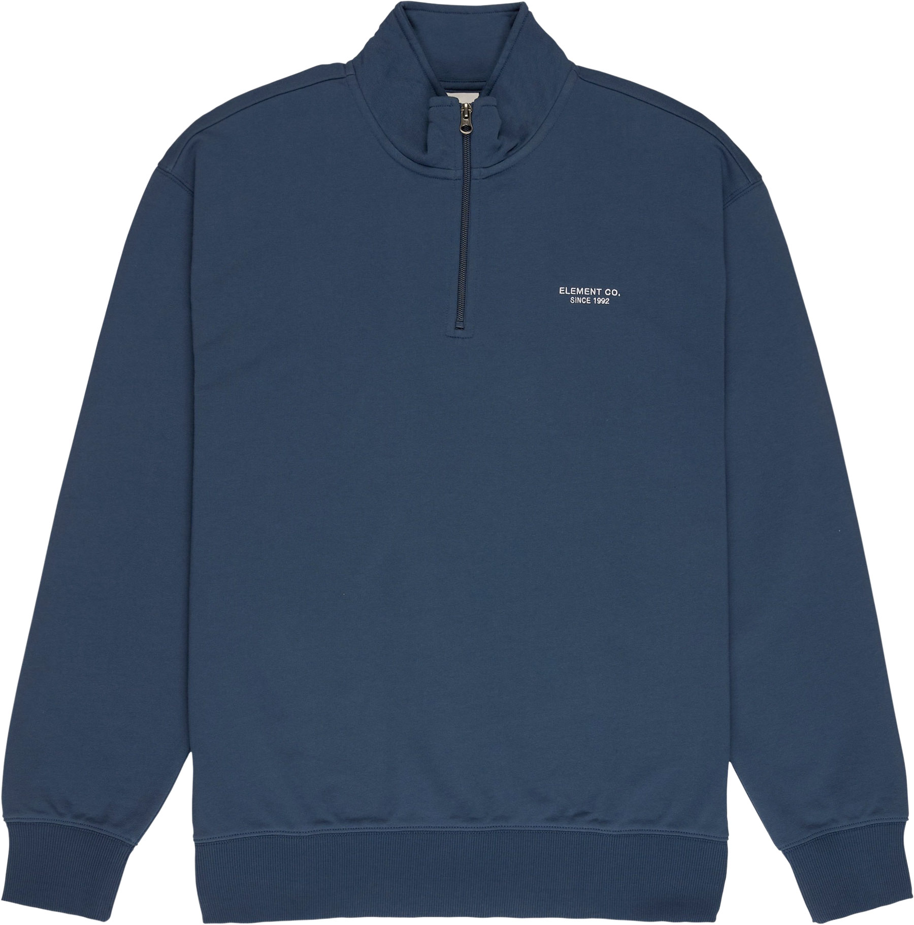 Sweat à col montant zippé - Co Emb Quarter Zip Sweatshirt Dark Denim en Coton - Taille L - Navy
