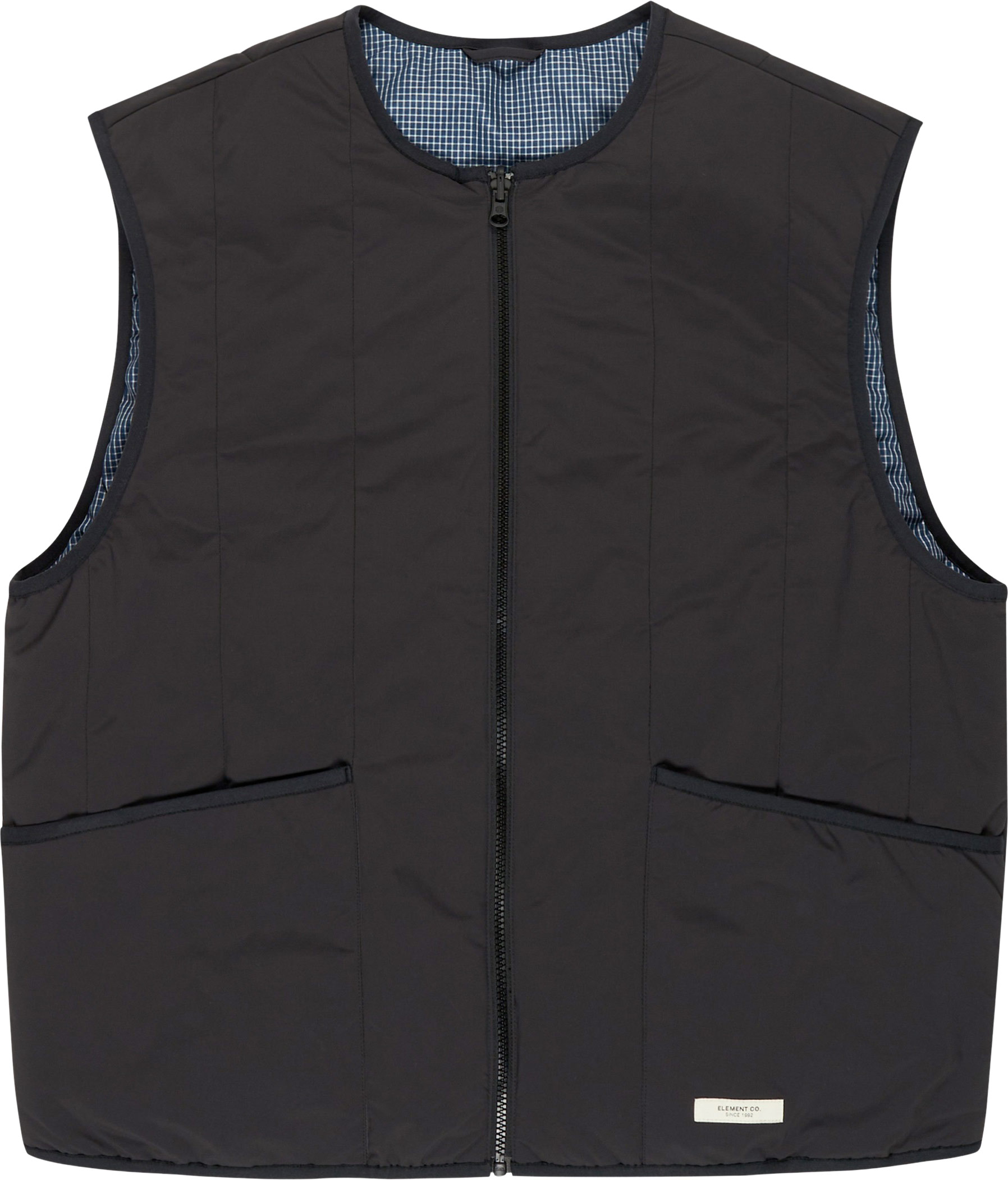 Veste sans manches réversible - Yates Lt Reversible Vest Gingham Checks - Taille L - Noir