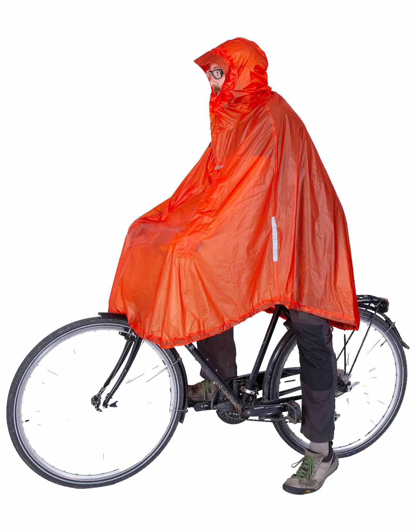 Poncho de randonnée et de vélo ultra-léger - Bike + Hike Poncho Ul Dark Lava - Rouge