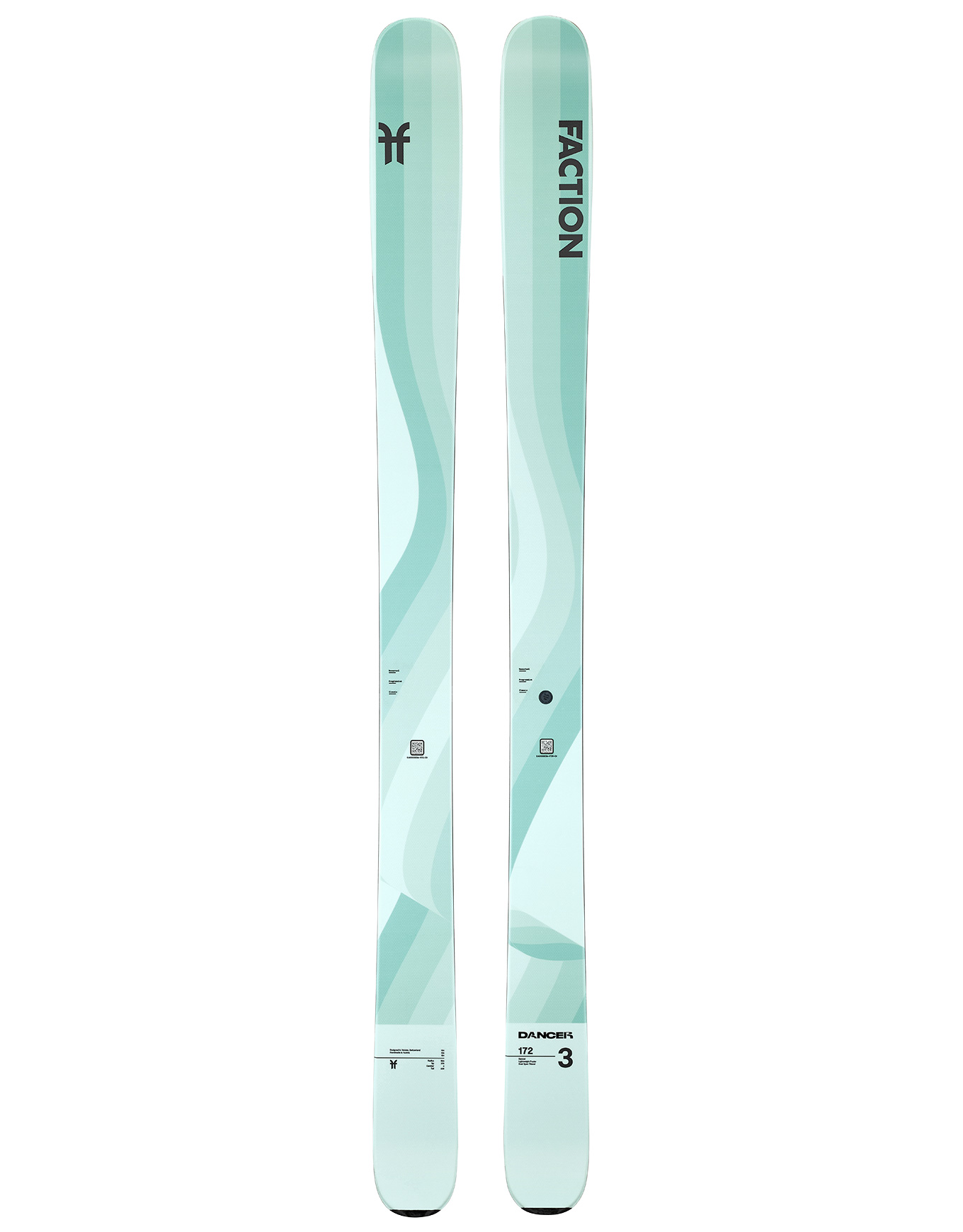 Skis all-mountain - Dancer 3 Turquoise 2025 en Bois - Taille 172 cm - Bleu