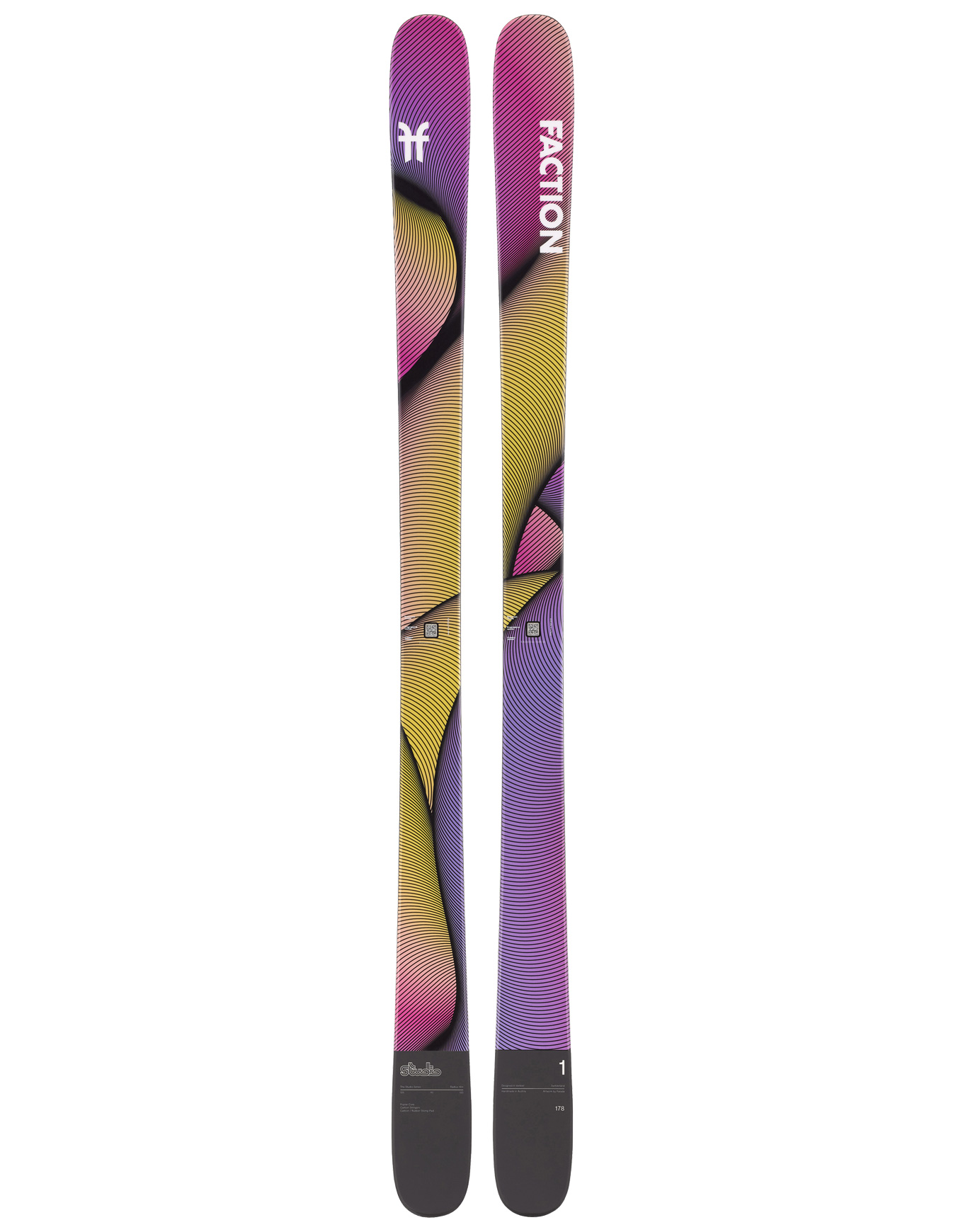 Freestyle Skifahren Studio 1 2026 aus Holz Größe 171 cm Violett