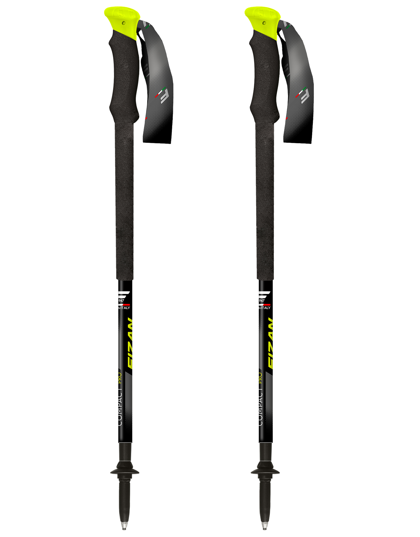 Bâtons de trekking - Compact Pro Yellow en Aluminium - Jaune