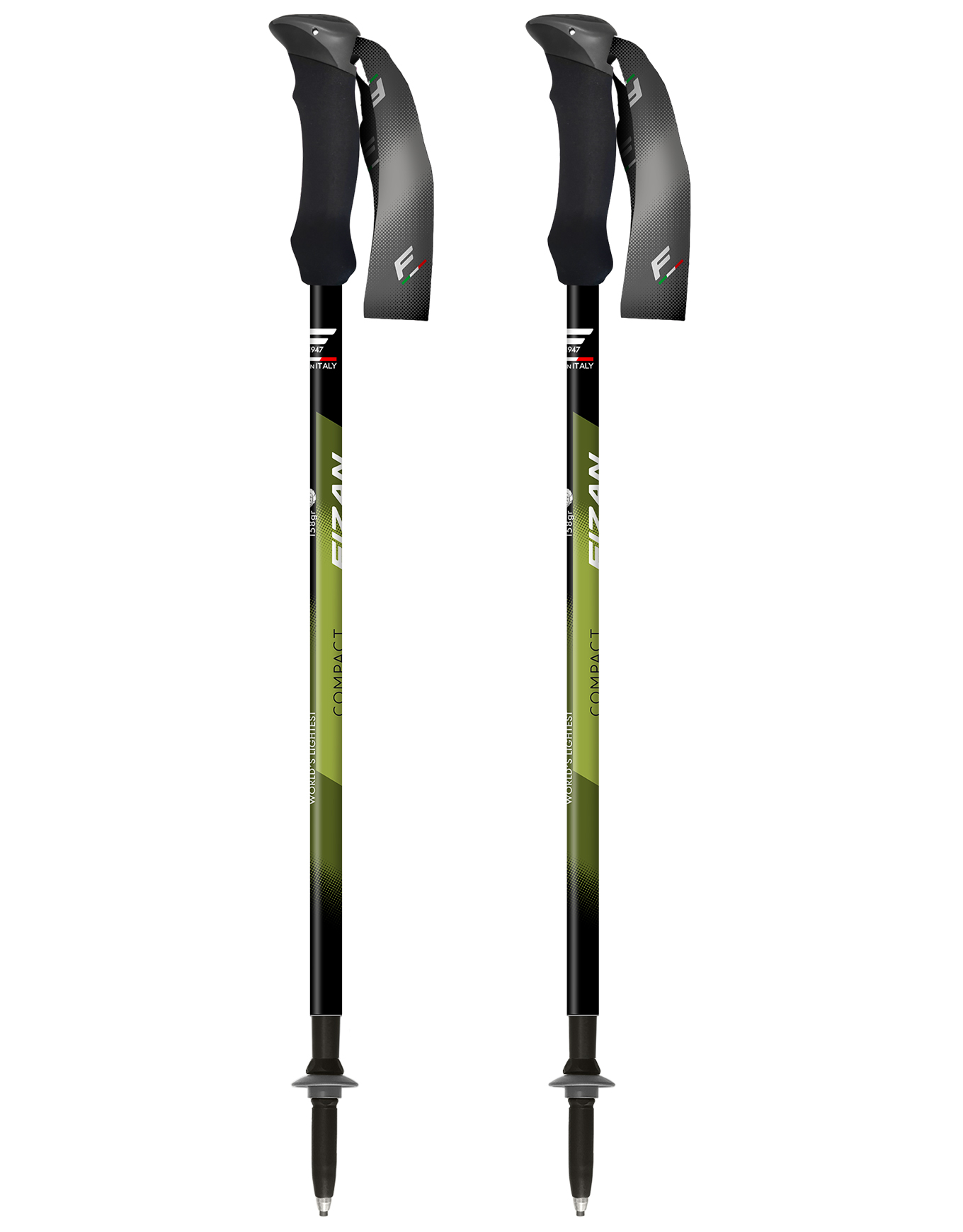 Bâtons de trekking - Compact Green en Aluminium - Vert