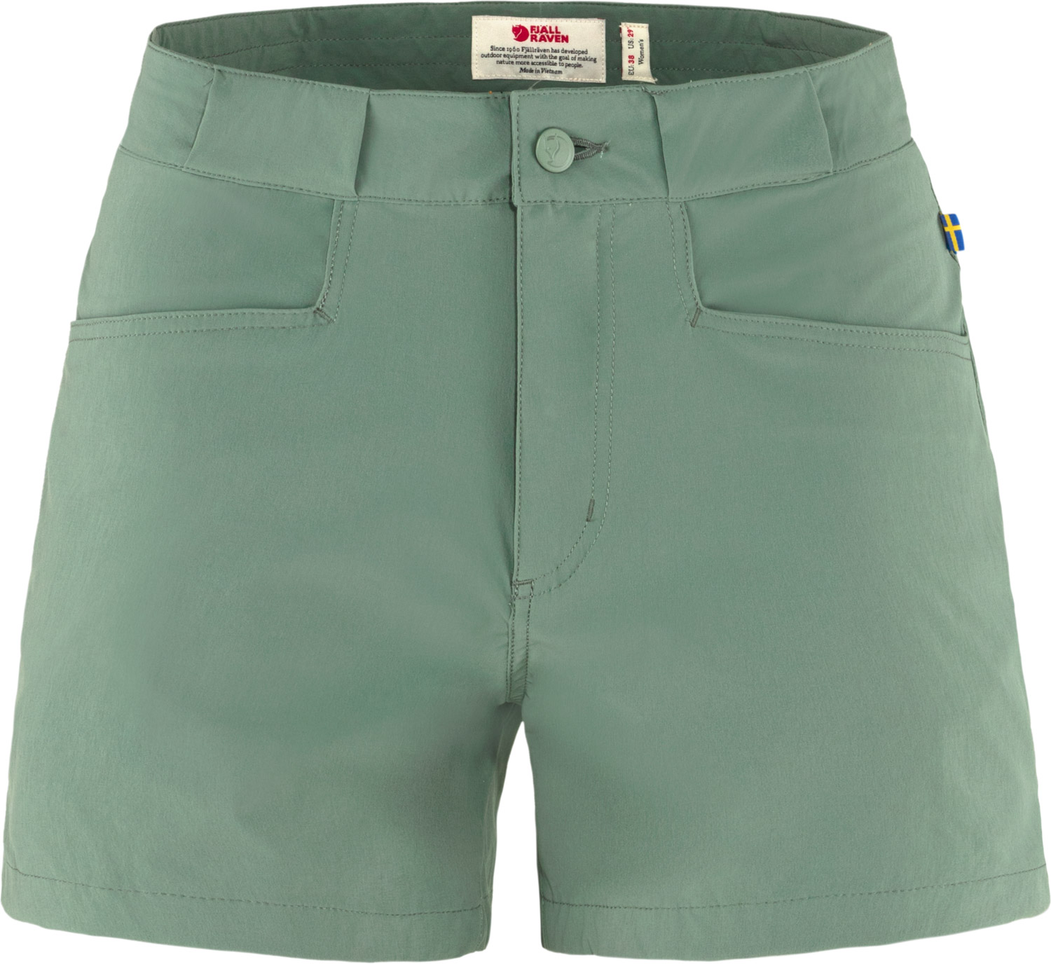 Short de randonnée léger et respirant - High Coast Lite Shorts W Patina Green - Taille XS/S - Kaki