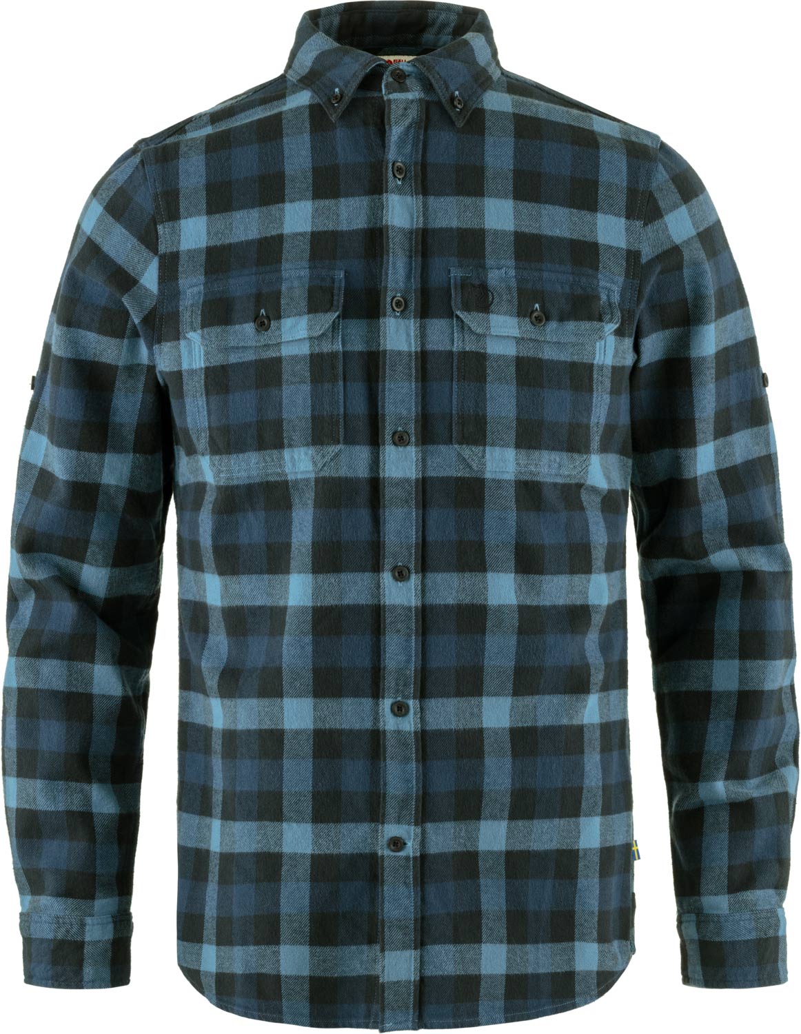Chemise en coton biologique - Skog Shirt M Indigo Blue Dark Navy en Coton - Taille XS - Bleu