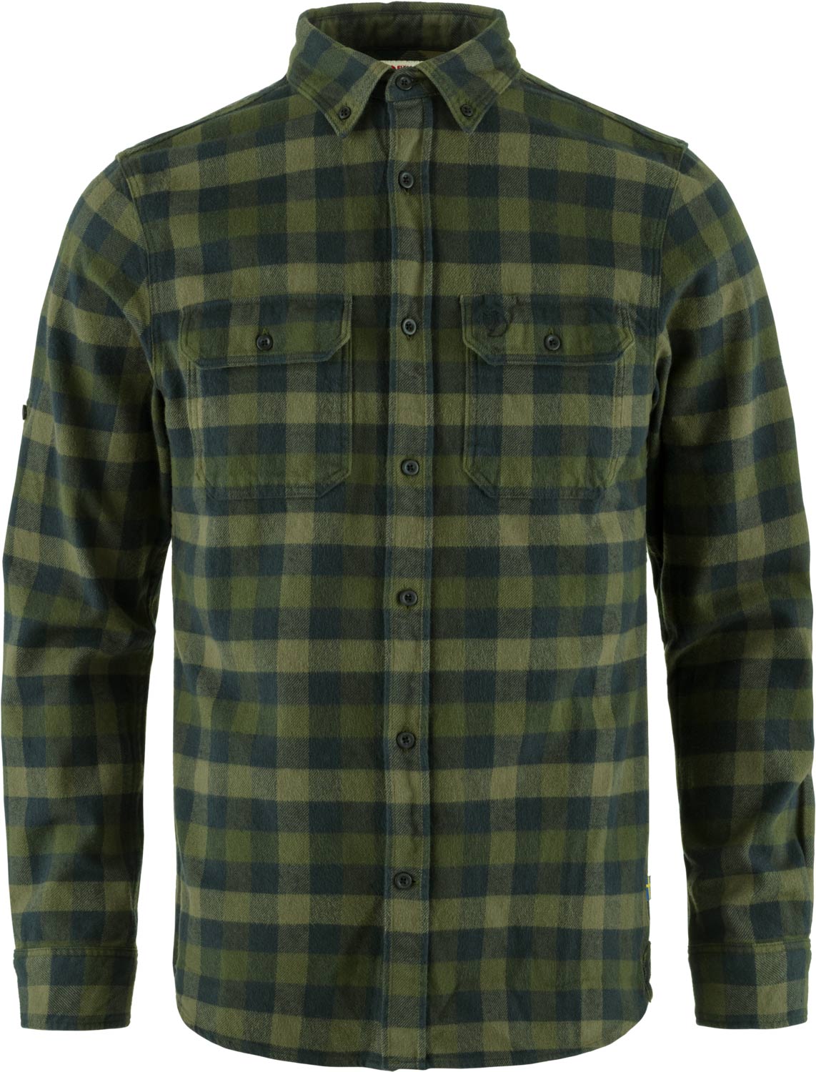 Chemise en coton biologique - Skog Shirt M Deep Forest Laurel Green en Coton - Taille S - Vert