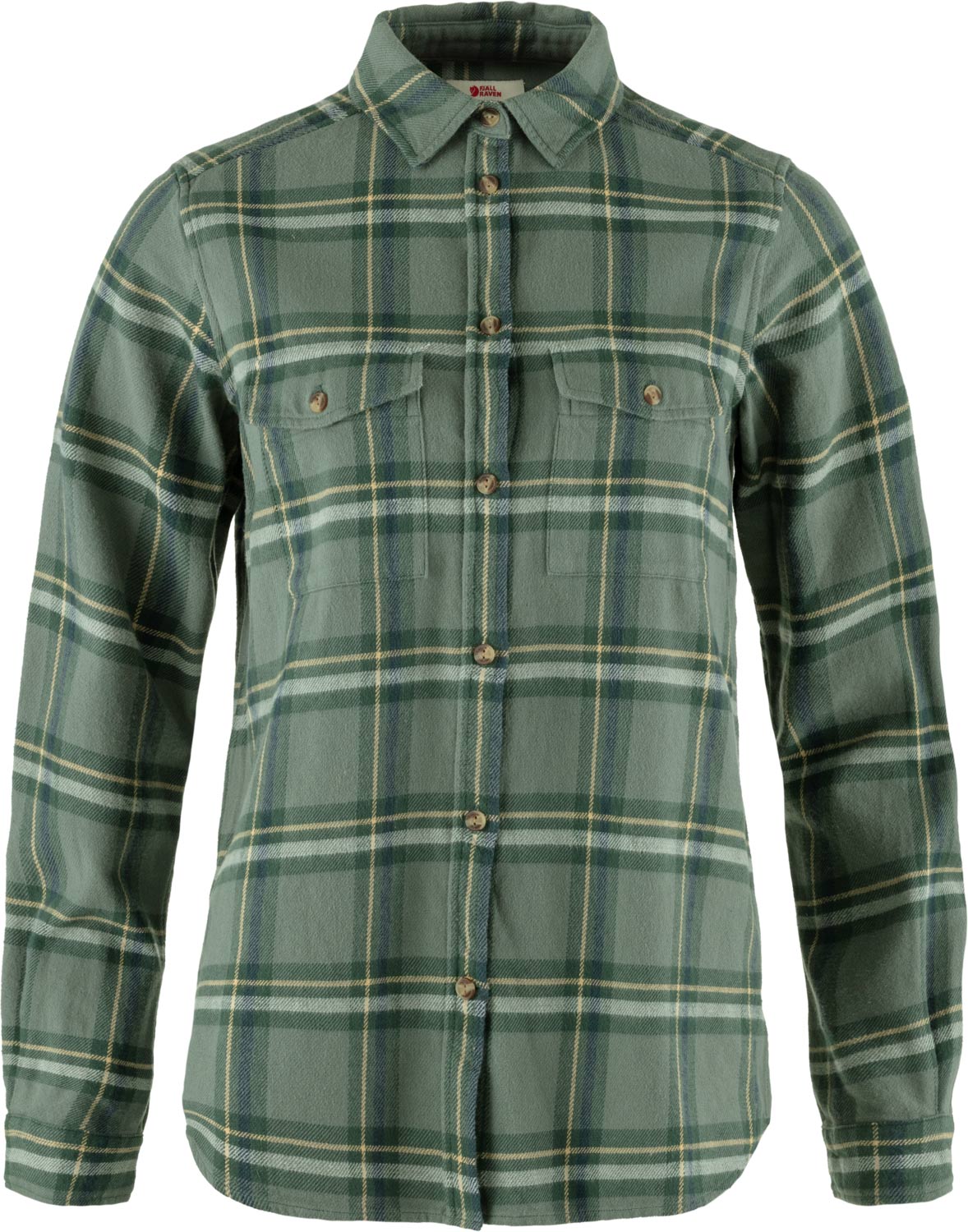 Chemise épaisse en coton - Övik Heavy Flannel Shirt W Patina Green Deep Patina en Coton - Taille XS - Vert