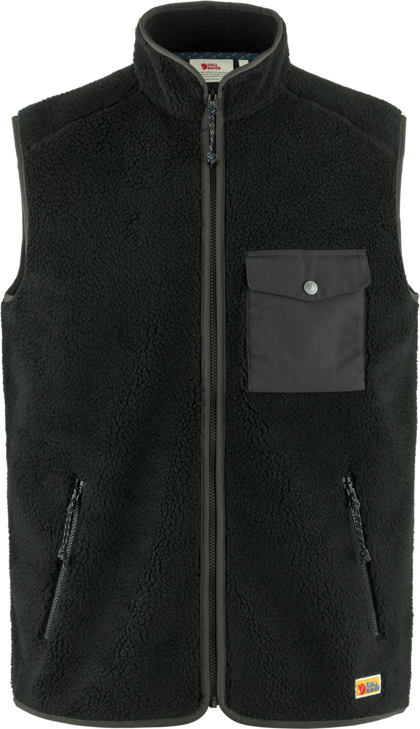 Polaire sans manches - Vardag Pile Fleece Vest M Black Dark Grey - Taille L - Noir