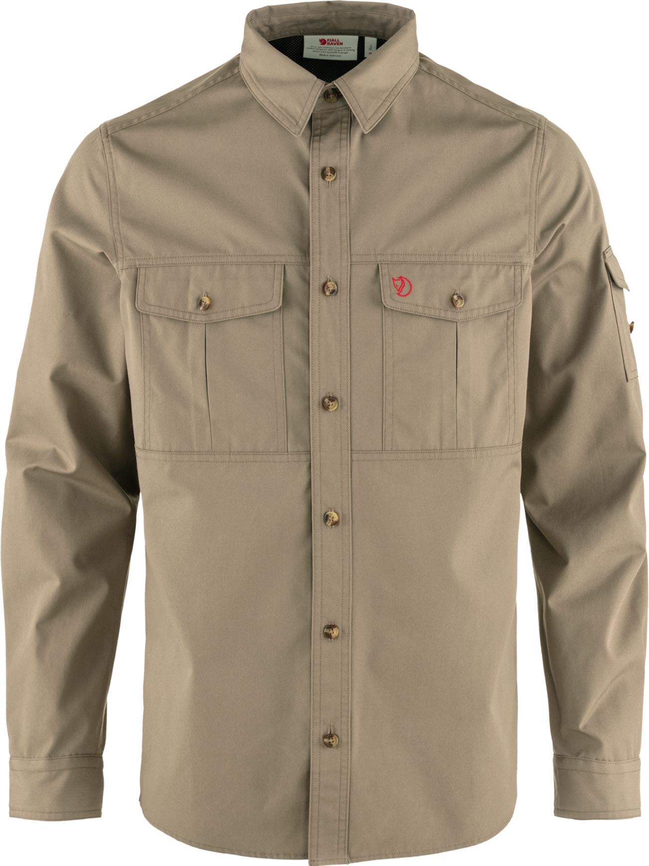 Chemise robuste et respirante - Singi Trekking Shirt LS M Suede Brown - Taille M - Beige