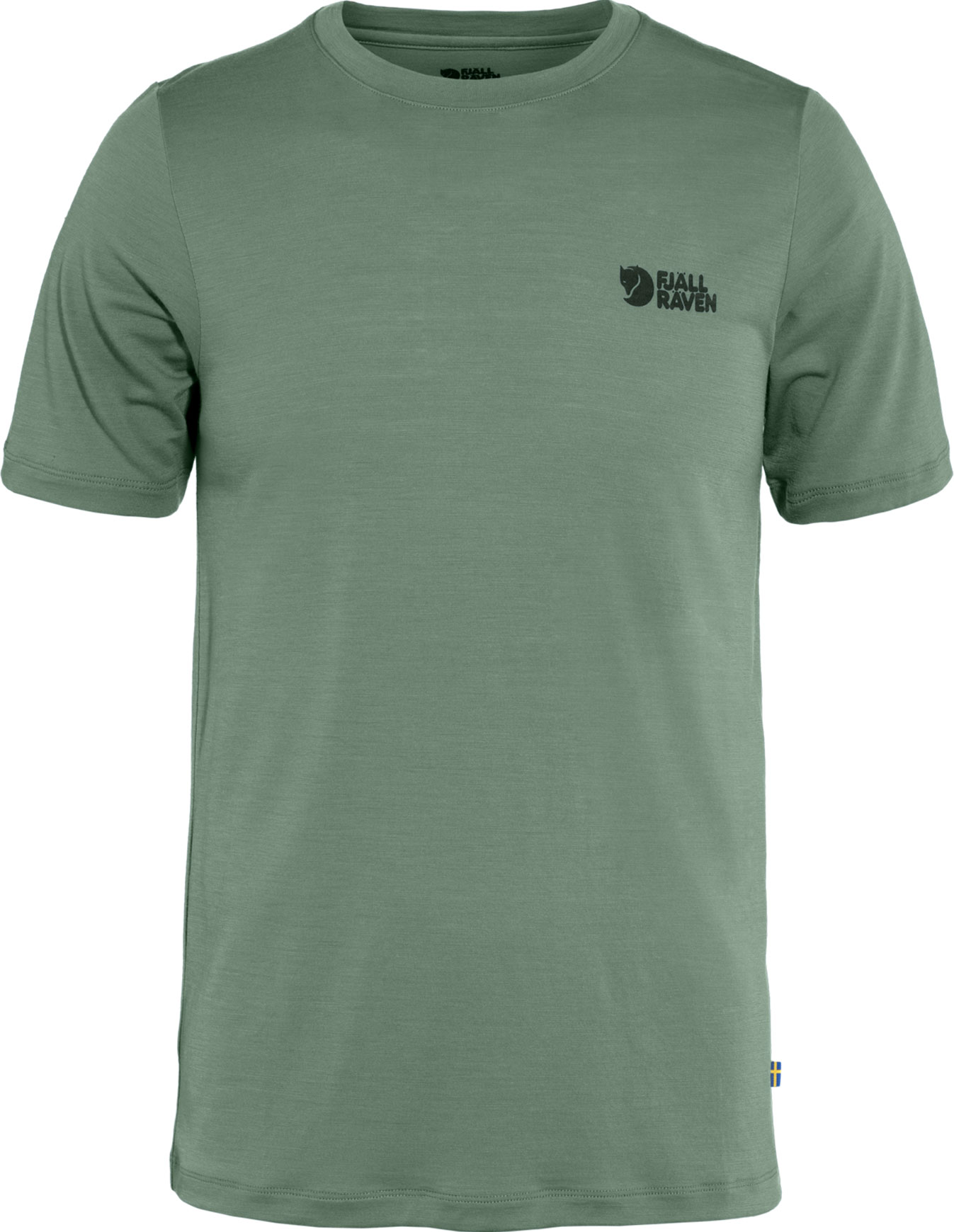 T-shirt en laine de mérinos - Abisko Wool Logo SS M Patina Green en Laine - Taille S - Vert