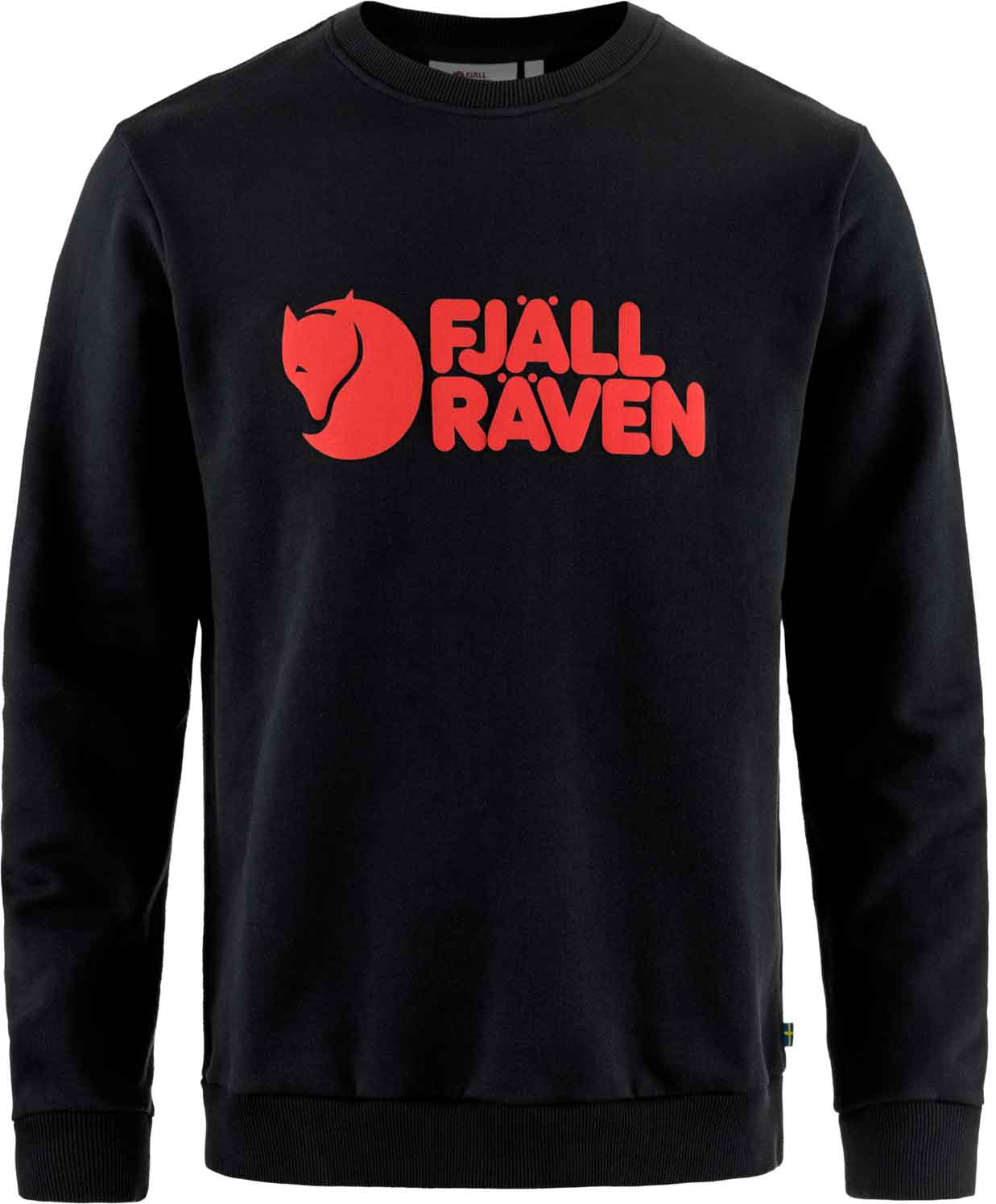 Sweat en coton organique - Fjällräven Logo Sweater M Black en Coton - Taille S - Noir