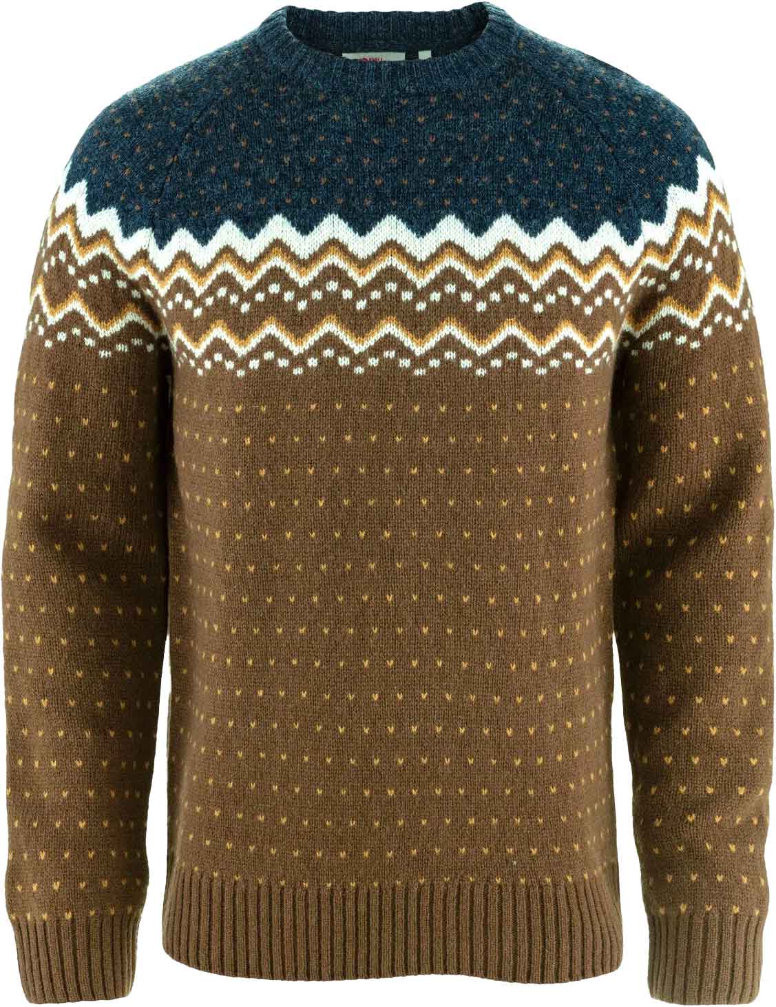Pull en laine - Övik Knit Sweater M Dark Oak Navy en Laine - Taille M - Marron