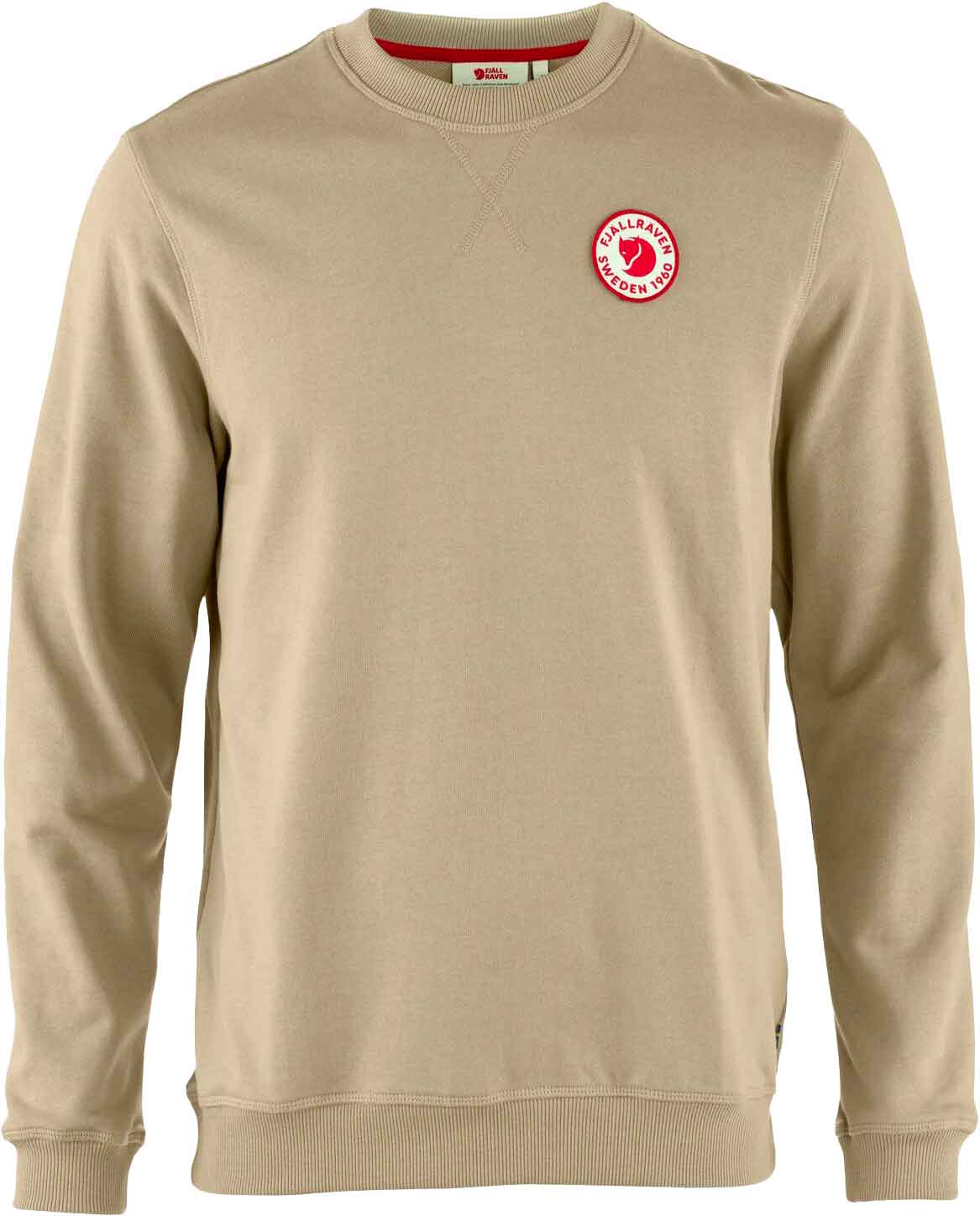 Sweat en coton organique - 1960 Logo Badge Sweater M Fossil en Coton - Taille S - Beige