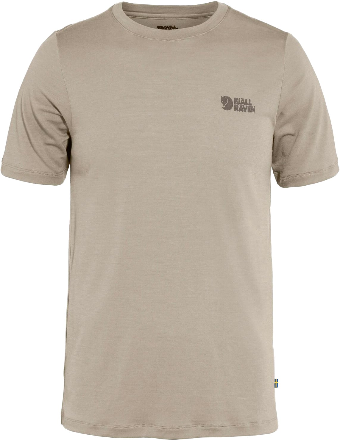 T-shirt de randonnée léger en laine de mérinos - Abisko Wool Logo SS M Light Fossil en Laine - Taille XL - Beige