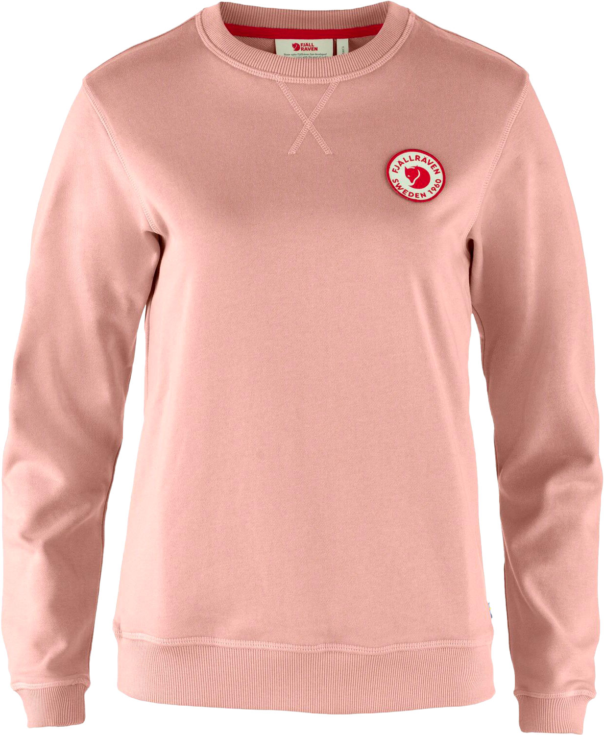 Sweat col rond en coton biologique - 1960 Logo Badge Sweater W Chalk Rose en Coton - Taille S