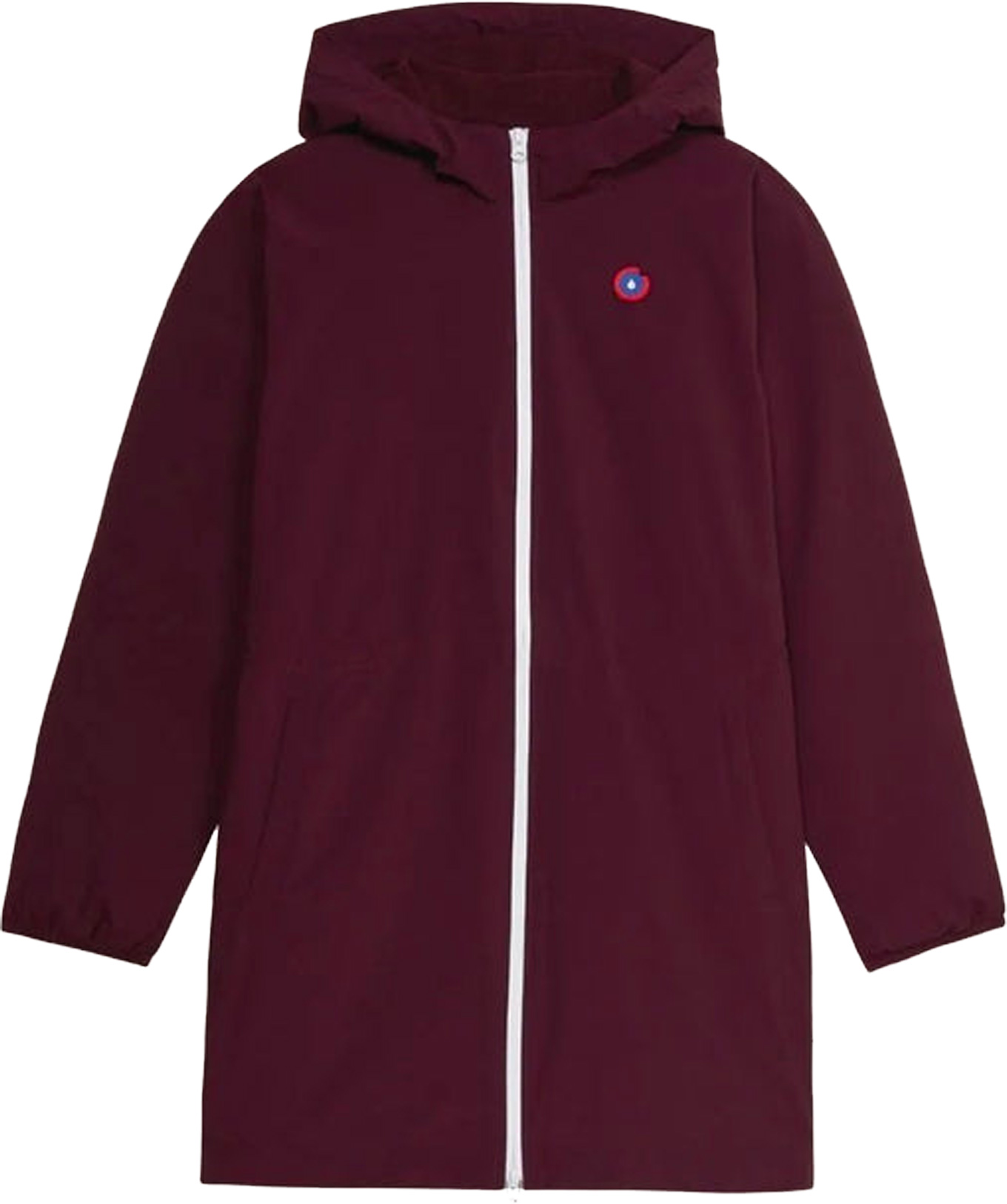Veste longue imperméable doublée - Pompidou Prune - Taille XS - Bordeaux