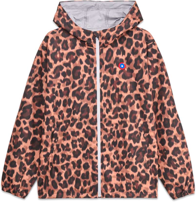 Veste courte imperméable et coupe-vent - Passy Print New Leopard - Taille S - Marron