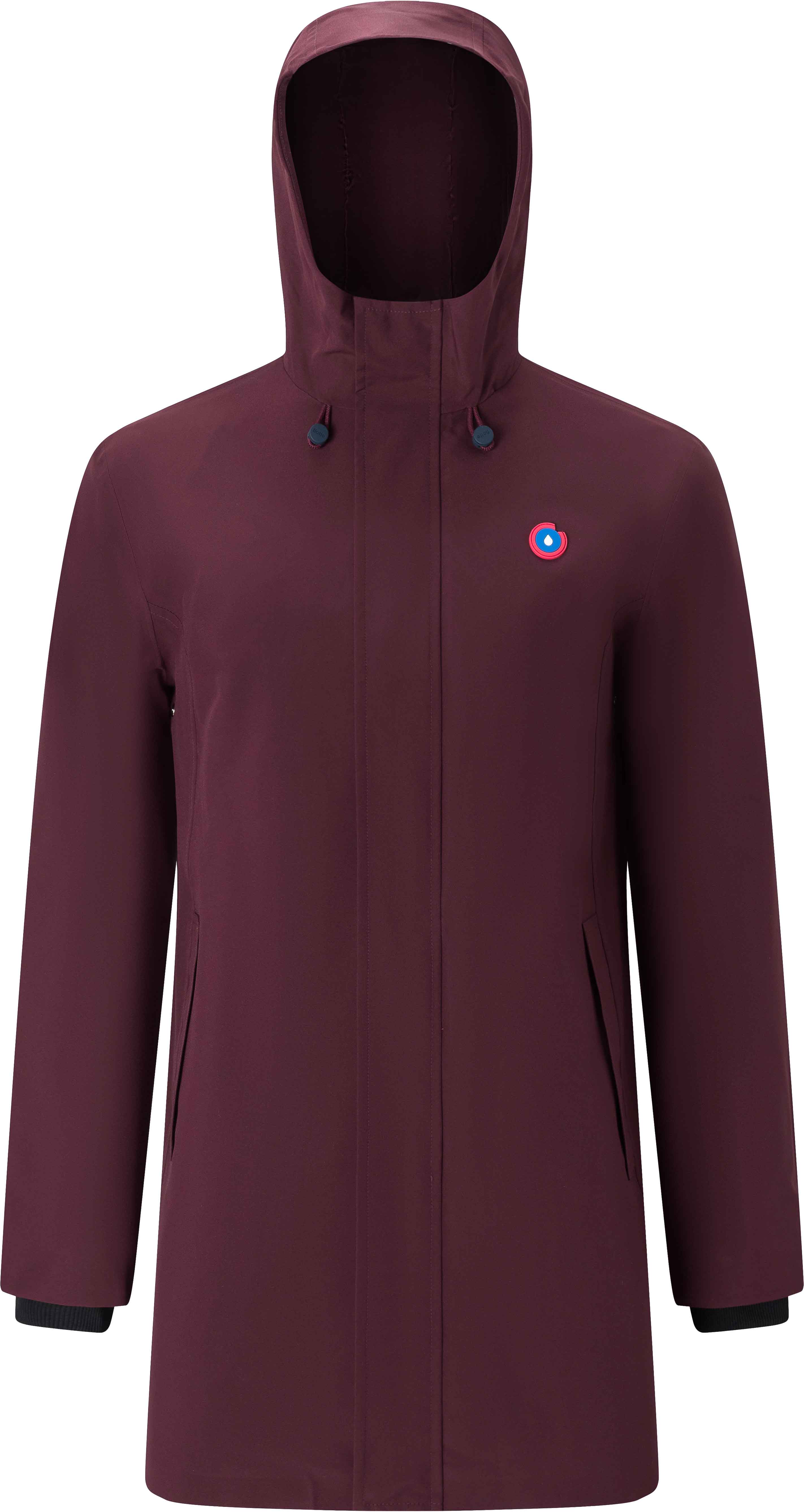 Veste longue et imperméable - Beaubourg Prune - Taille S - Bordeaux