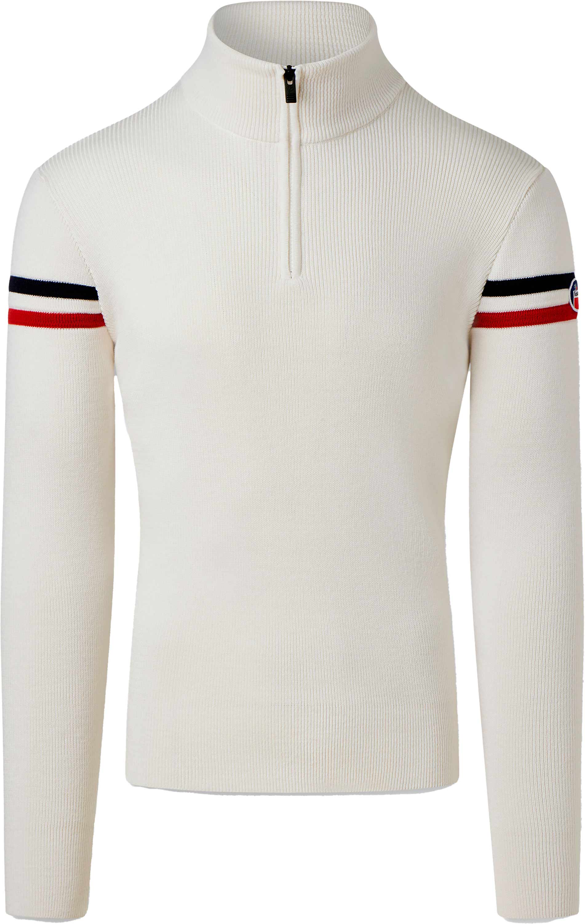 Pull en laine mérinos - Wengen IV Neige/Marin en Laine - Taille L - Beige