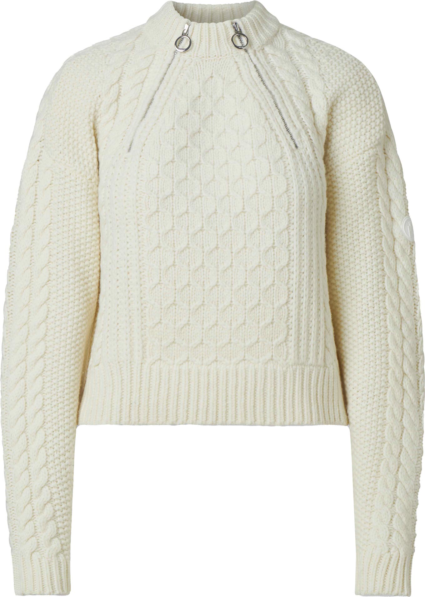 Pull en laine de mérinos - Aslaug Neige en Laine - Taille M - Blanc