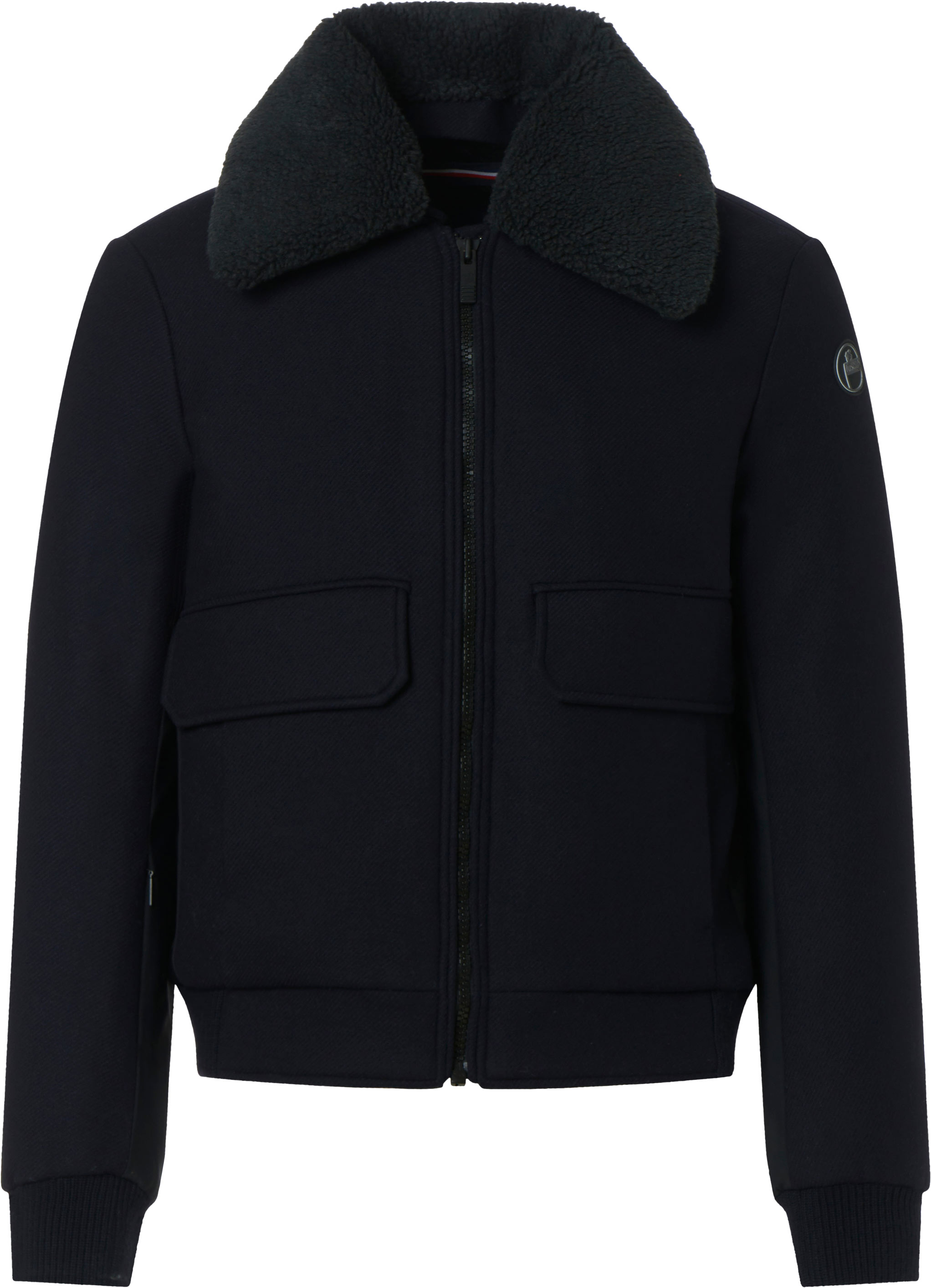 Blouson en laine - Barthelemy Wool Marin/Noir en Laine - Taille 54 FR - Navy
