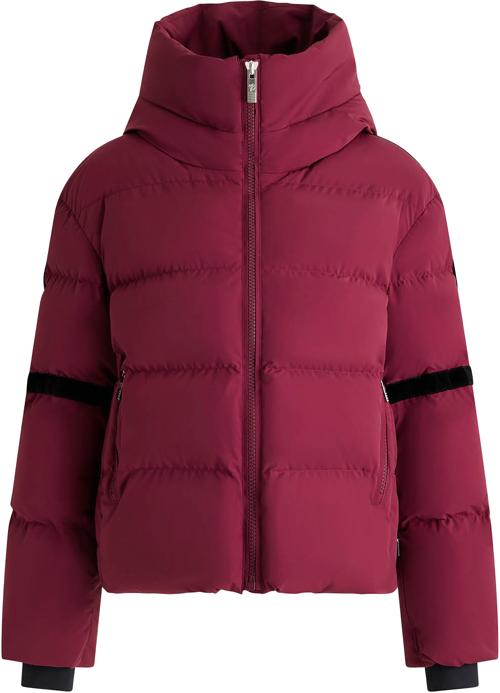 Wasserfeste und isolierende Skijacke aus natürlichen Daunen Barsy II Acajou/Noir für Damen Größe 38 Bordeaux