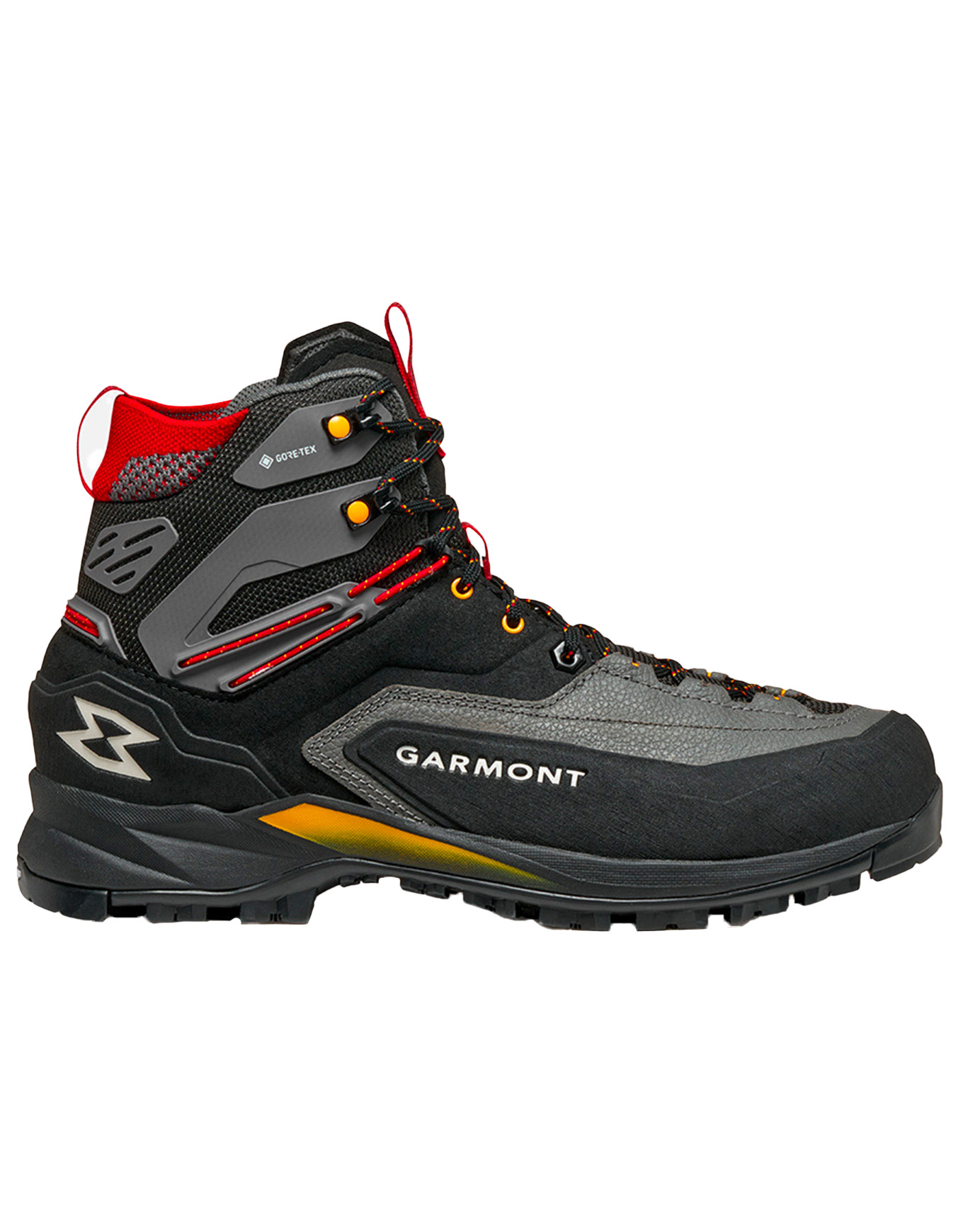 Chaussures de randonnée journée en GORE-TEX® - Akron Mid GTX Black/ Orange en Cuir - Taille 42,5 - Gris