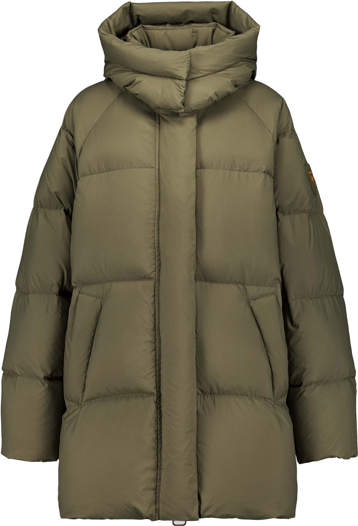 Doudoune mi-longue ceinturée et isolante en duvet naturel - Pame Khaki - Taille S - Kaki